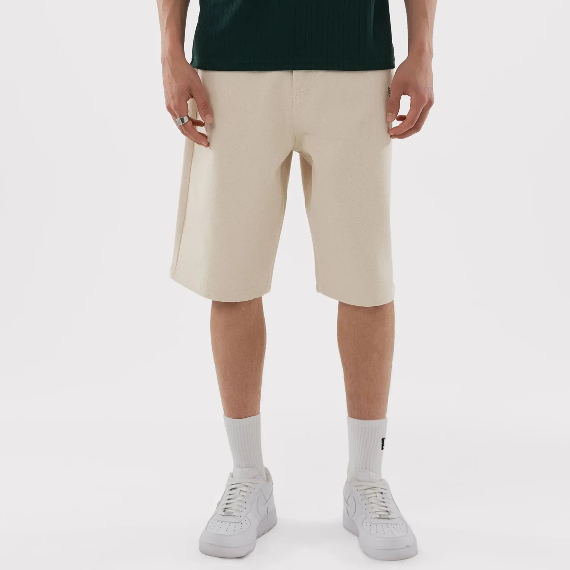 Athletics MLB Jort Cream Oversized Shorts New Era Cap adult unisex