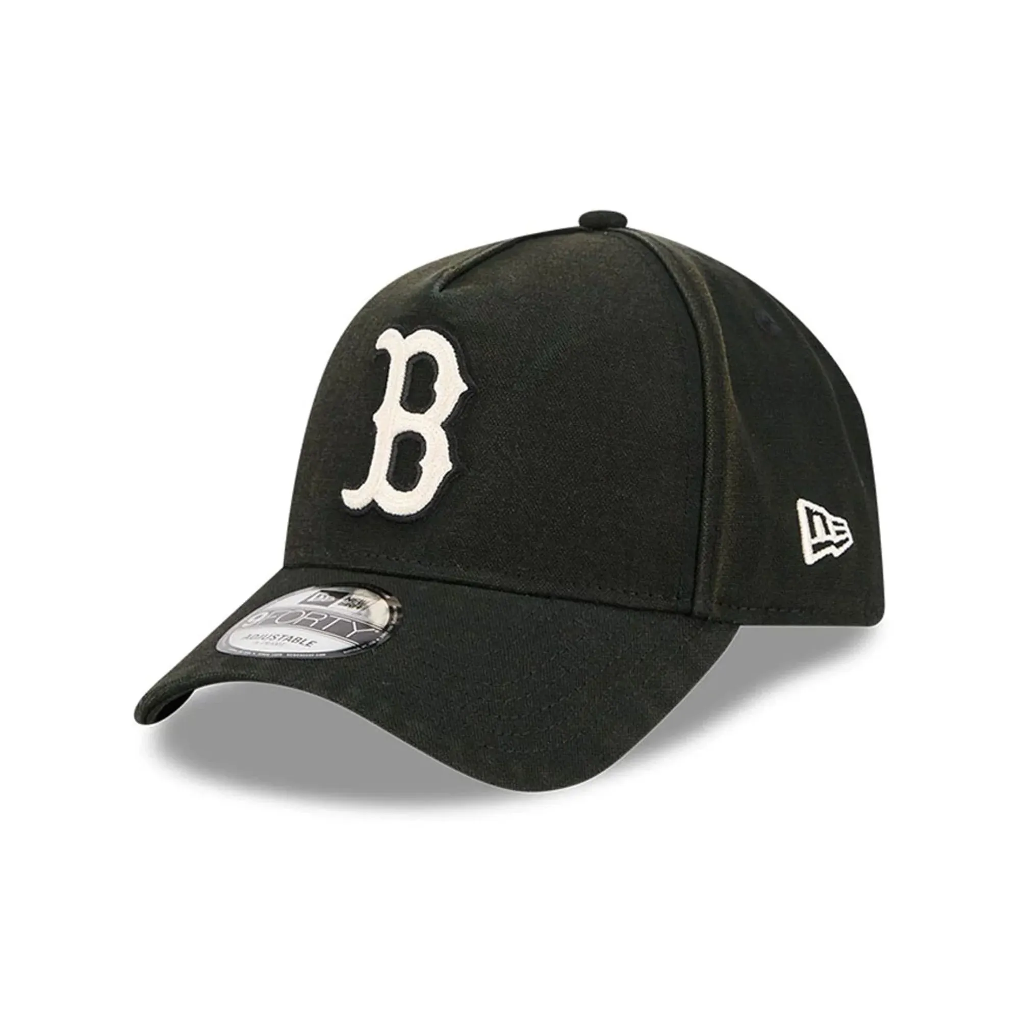 Boston Red Sox MLB Washed Canvas Black 9FORTY A-Frame Adjustable Cap New Era Cap adult unisex