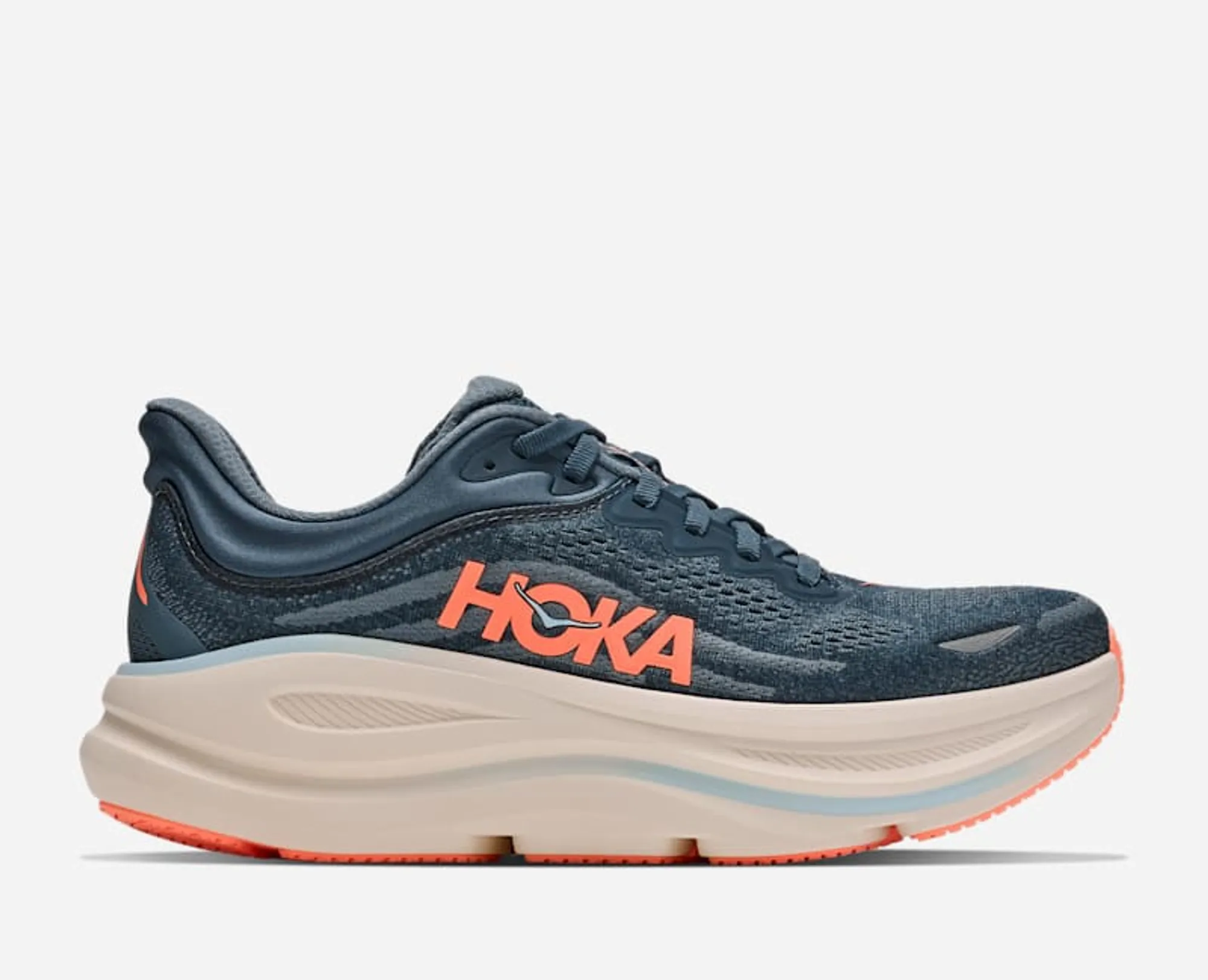 Hoka Men's Bondi 9 Road Running Shoes In Faded Navy/Slate Blue