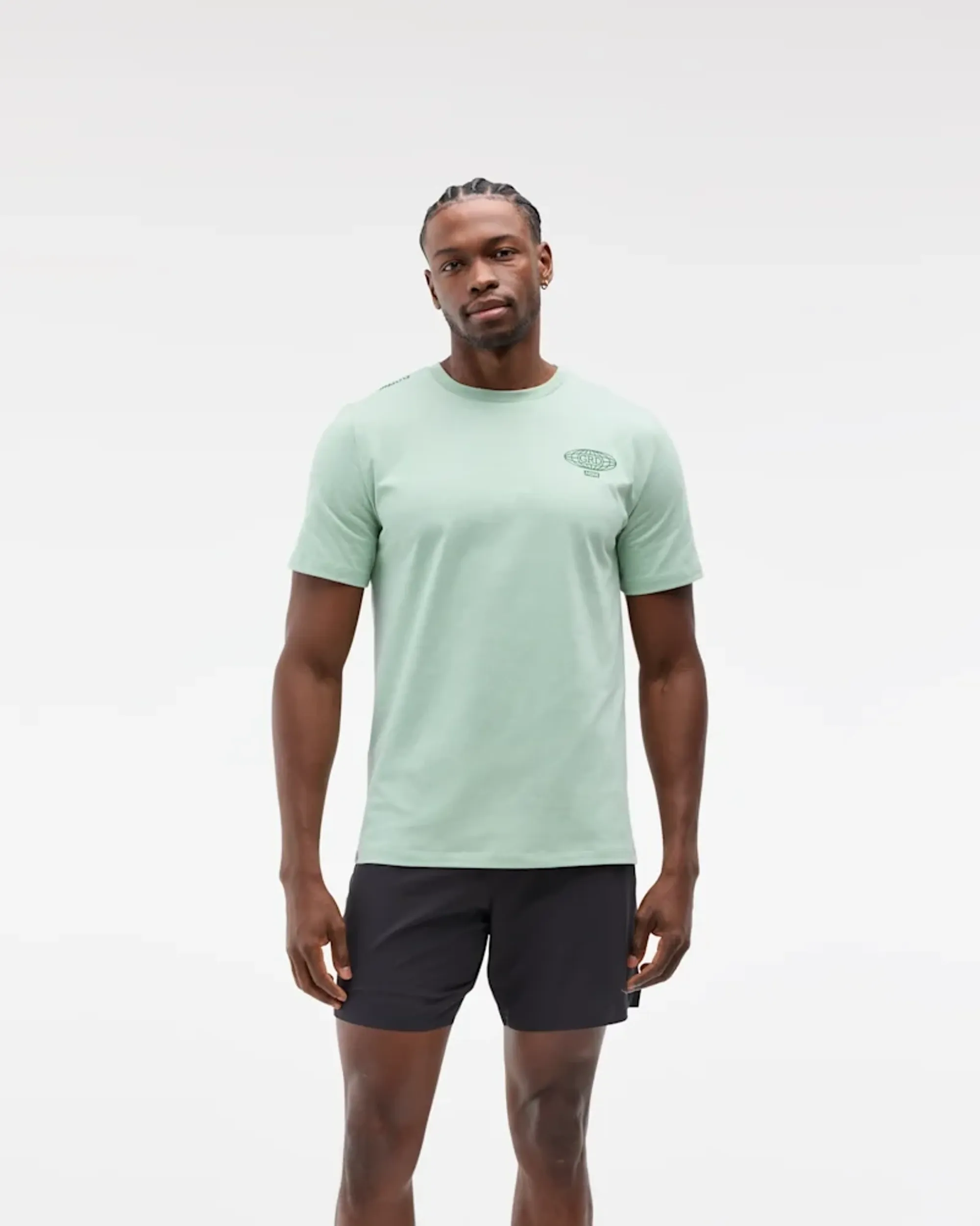 Hoka Men's Global Run Day Graphic T-Shirt In Sage