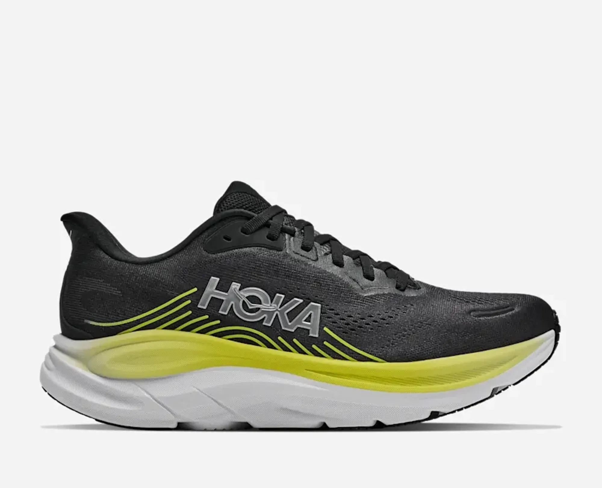 Hoka Men's Clifton 11 Road Running Shoes In Black/Cosmic Grey