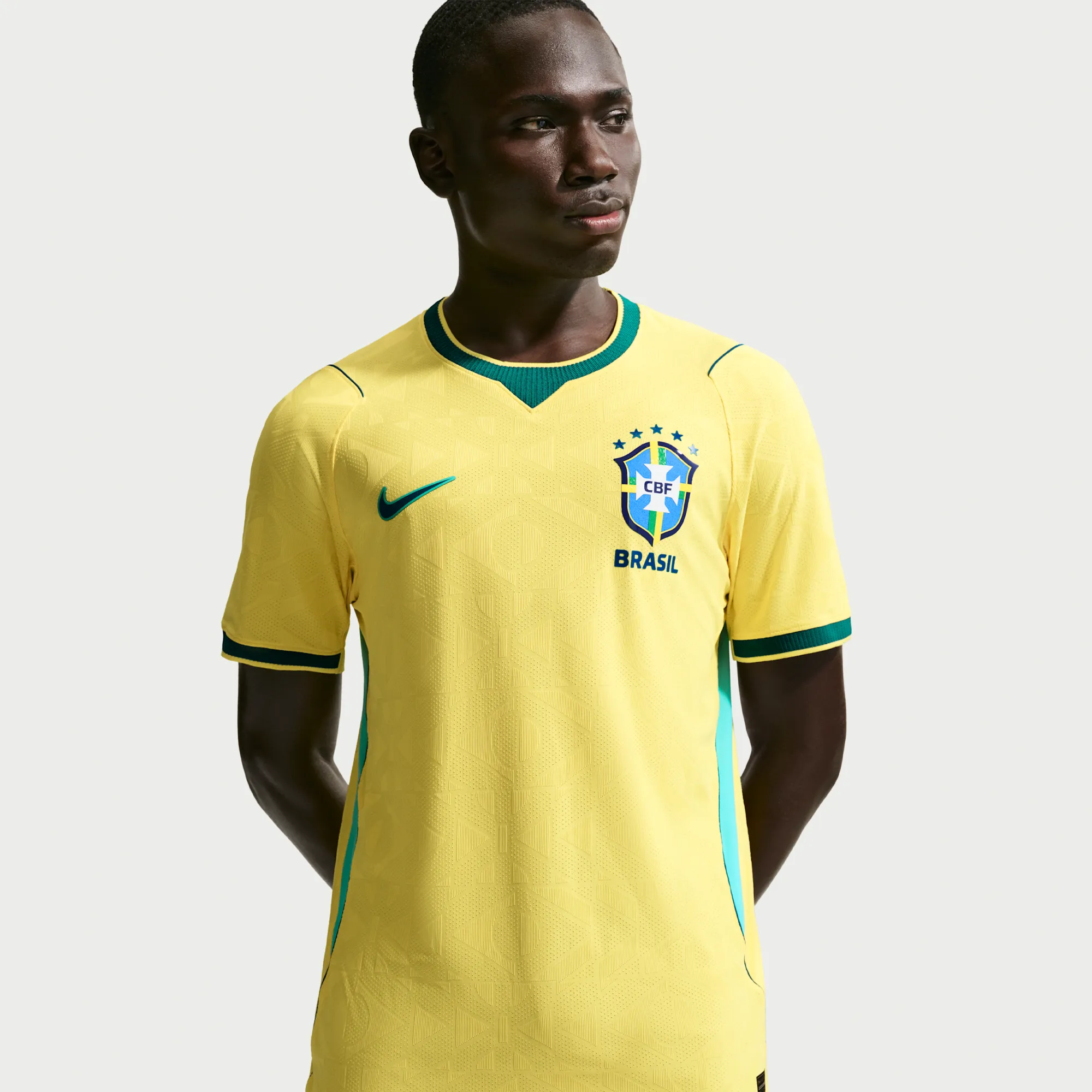 Brazil 2026 Match Home Men's Nike Aero-FIT Football Authentic Shirt - Yellow - Polyester