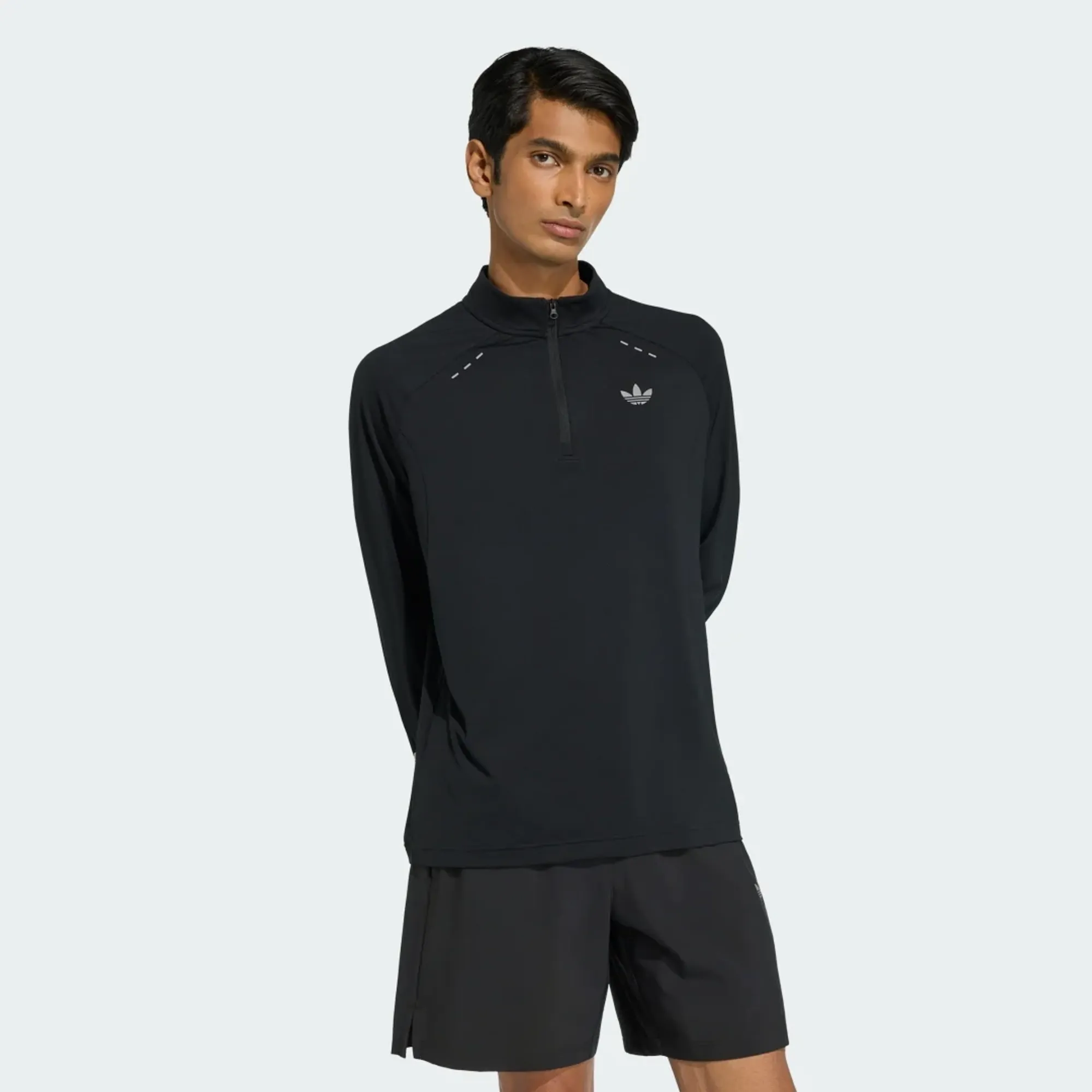 adidas TECH TREFOIL ESSENTIALS QUARTER ZIP Shirt