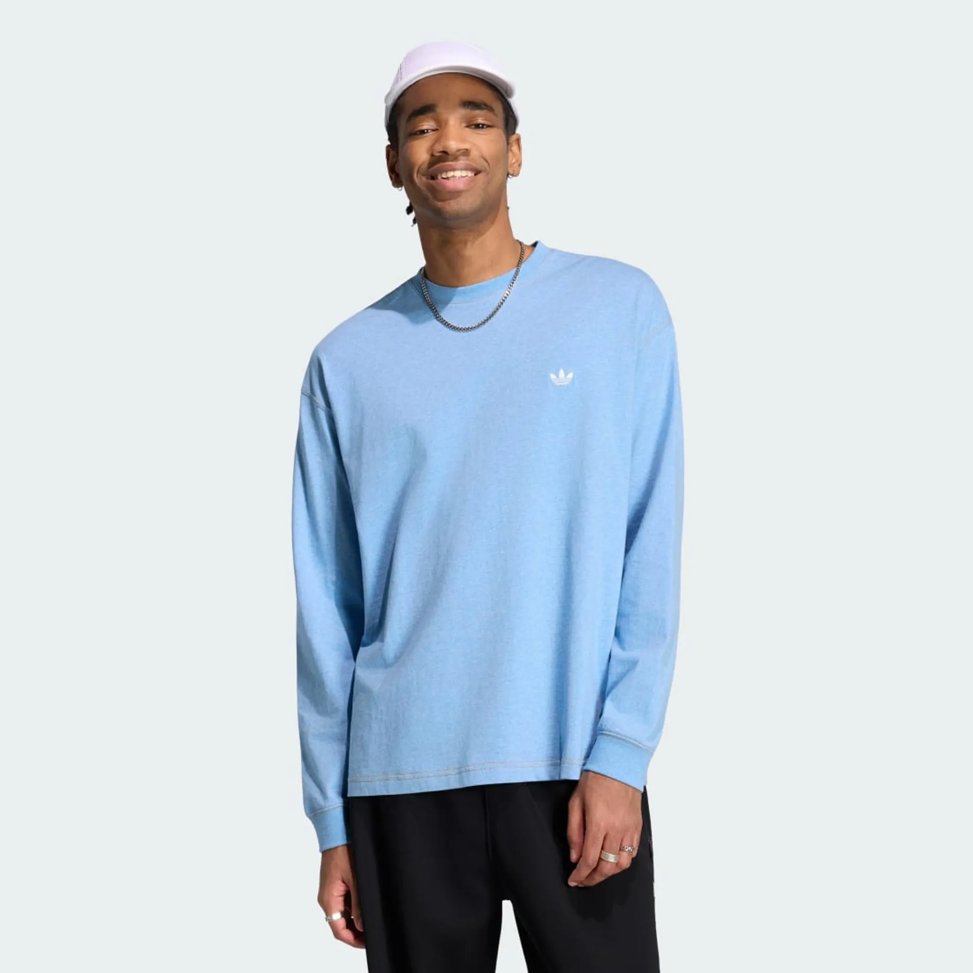 adidas TREFOIL ESSENTIALS MELANGE LONG SLEEVE Long-sleeve Top