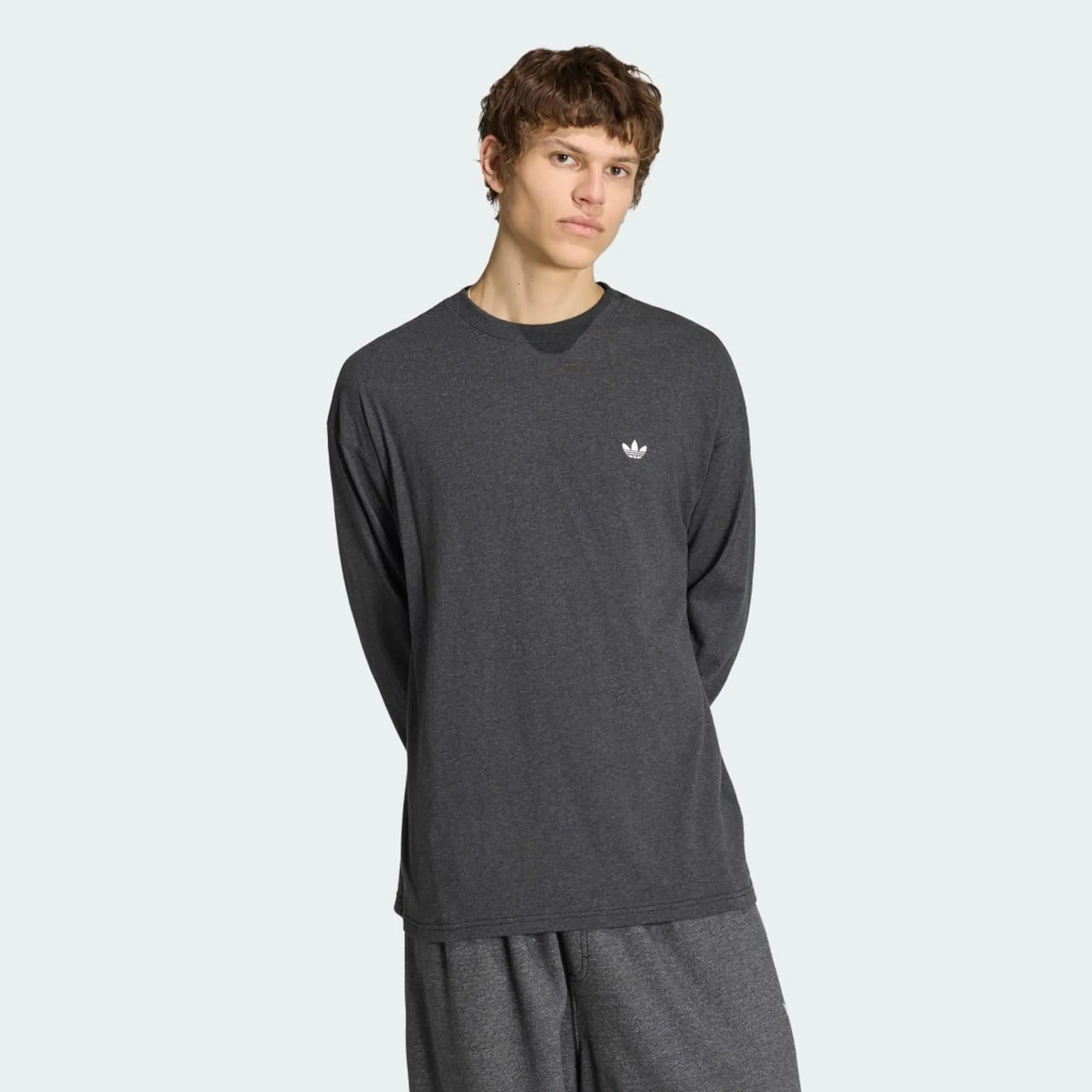 adidas TREFOIL ESSENTIALS MELANGE LONG SLEEVE Long-sleeve Top