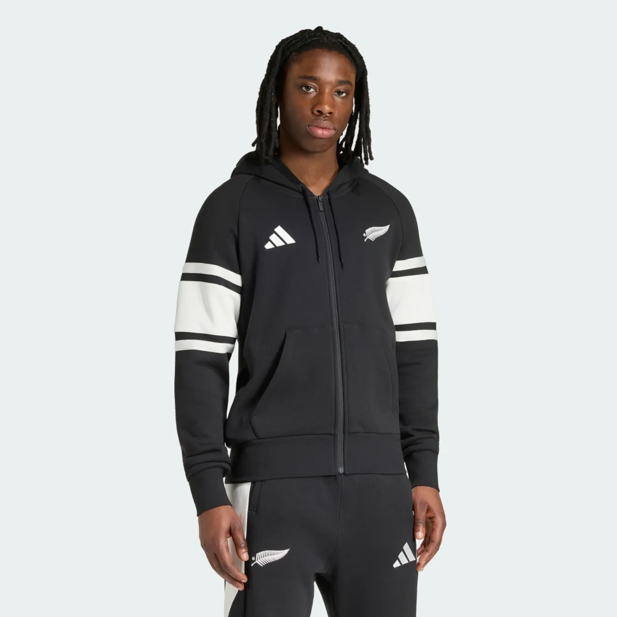 adidas All Blacks Leisurewear Full Zip Hoodie