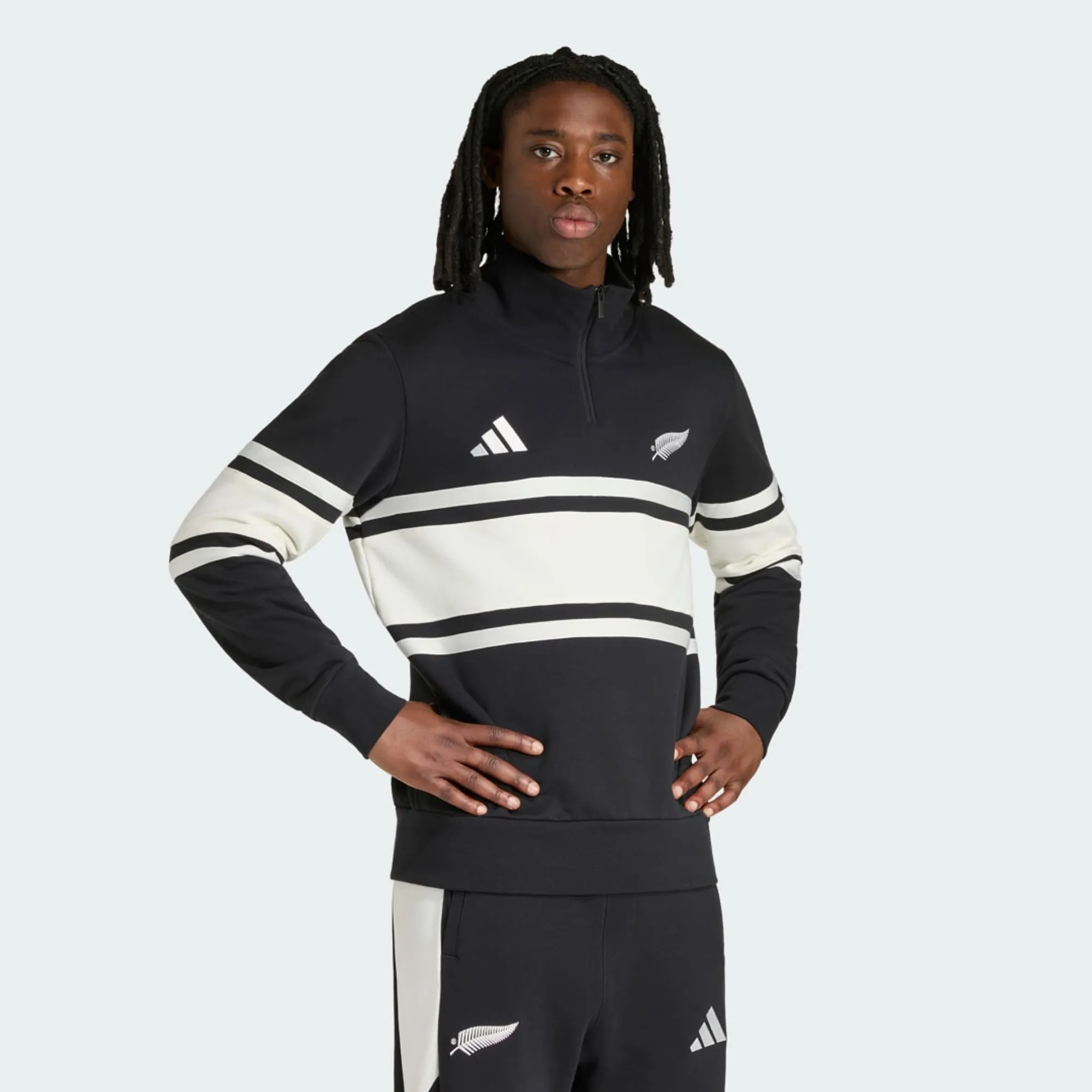adidas All Blacks Leisurewear Quarter Zip Sweatshirt