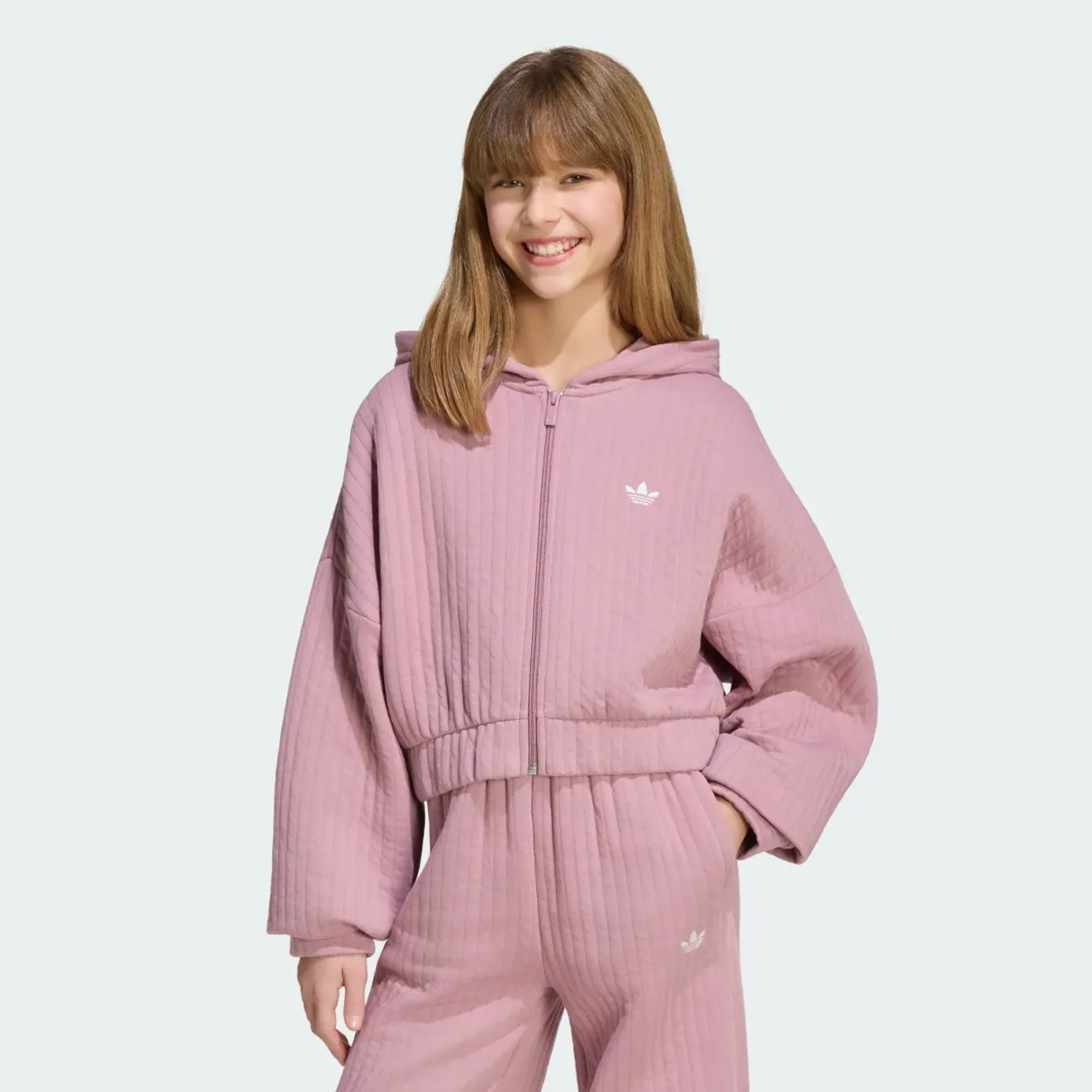 adidas LOOSE PADDED RIB ZIP HOODIE
