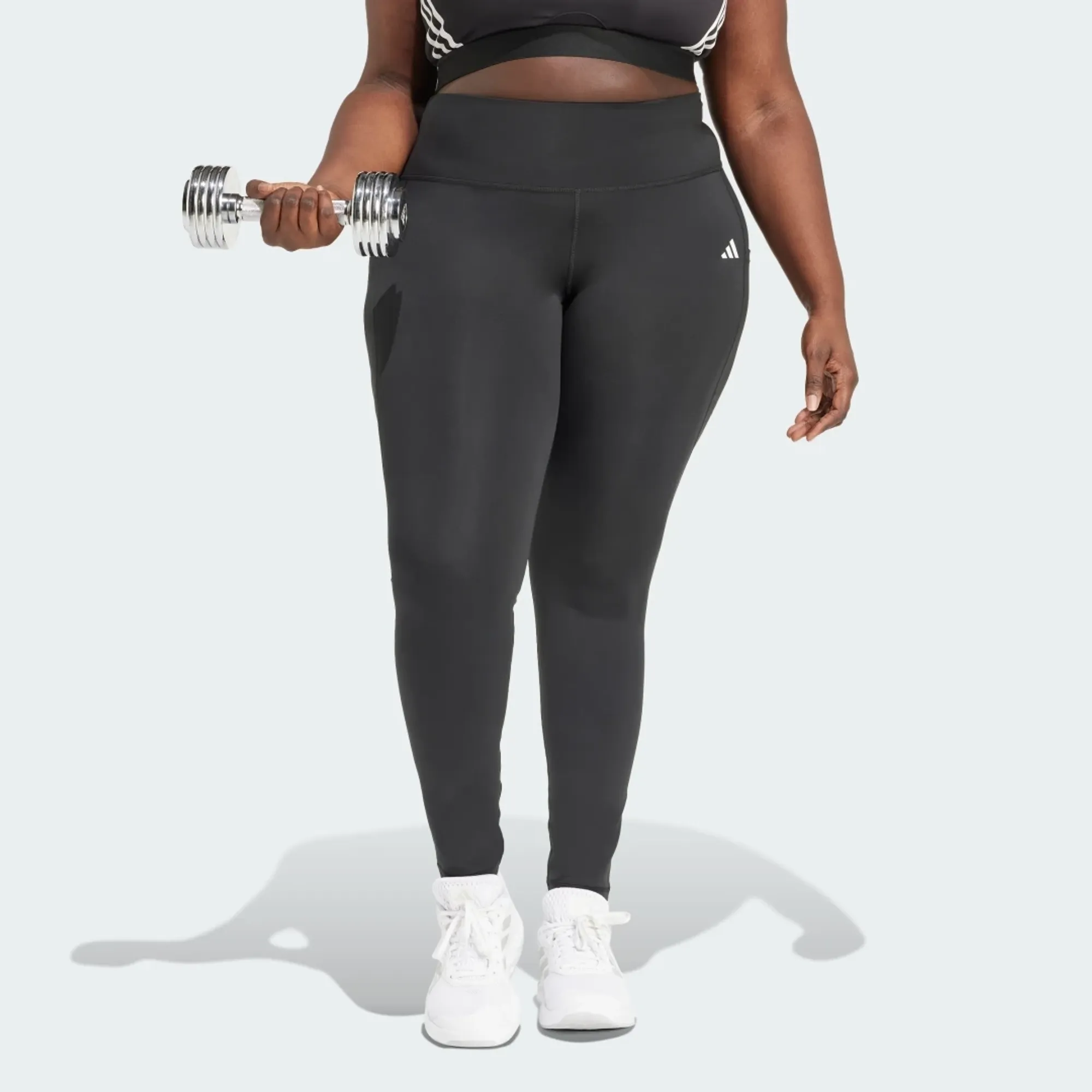 adidas Optime Essentials Stash Pocket Full-Length Leggings (Plus Size)
