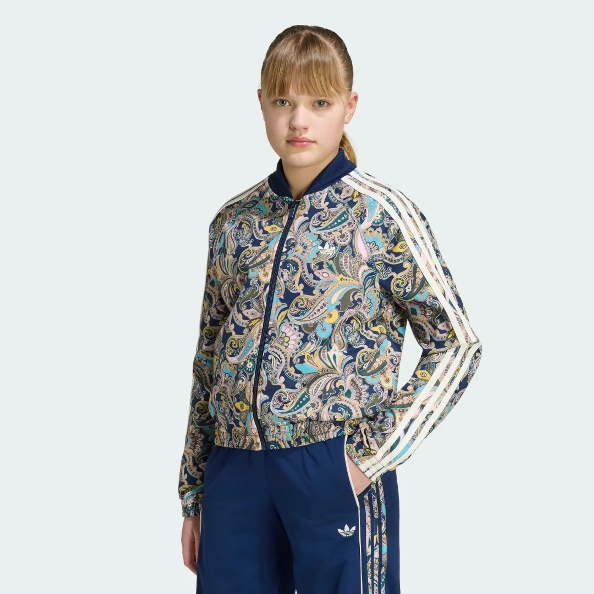adidas SST LOOSE CROPPED PAISLEY TRACK TOP