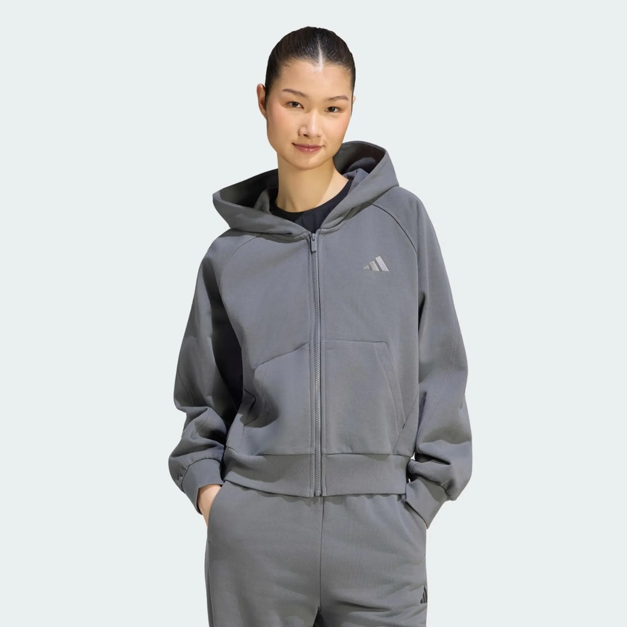 adidas ADIDAS KIT SMALL LOGO FULL ZIP HOODIE