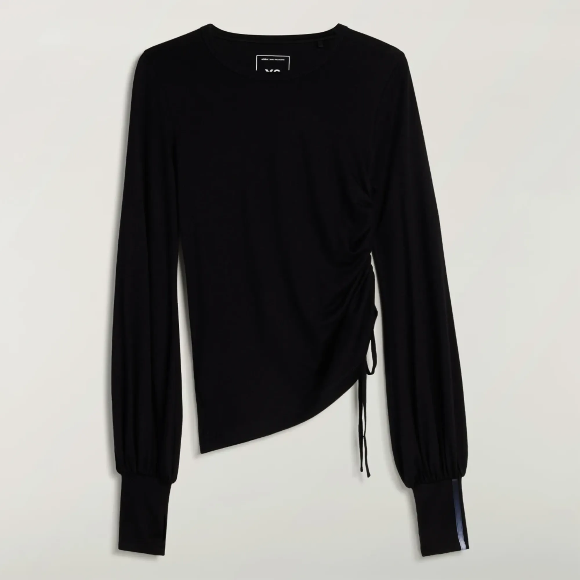 adidas Y-3 WOOL CINCHED DRAPE LONG SLEEVE Long-Sleeve Top