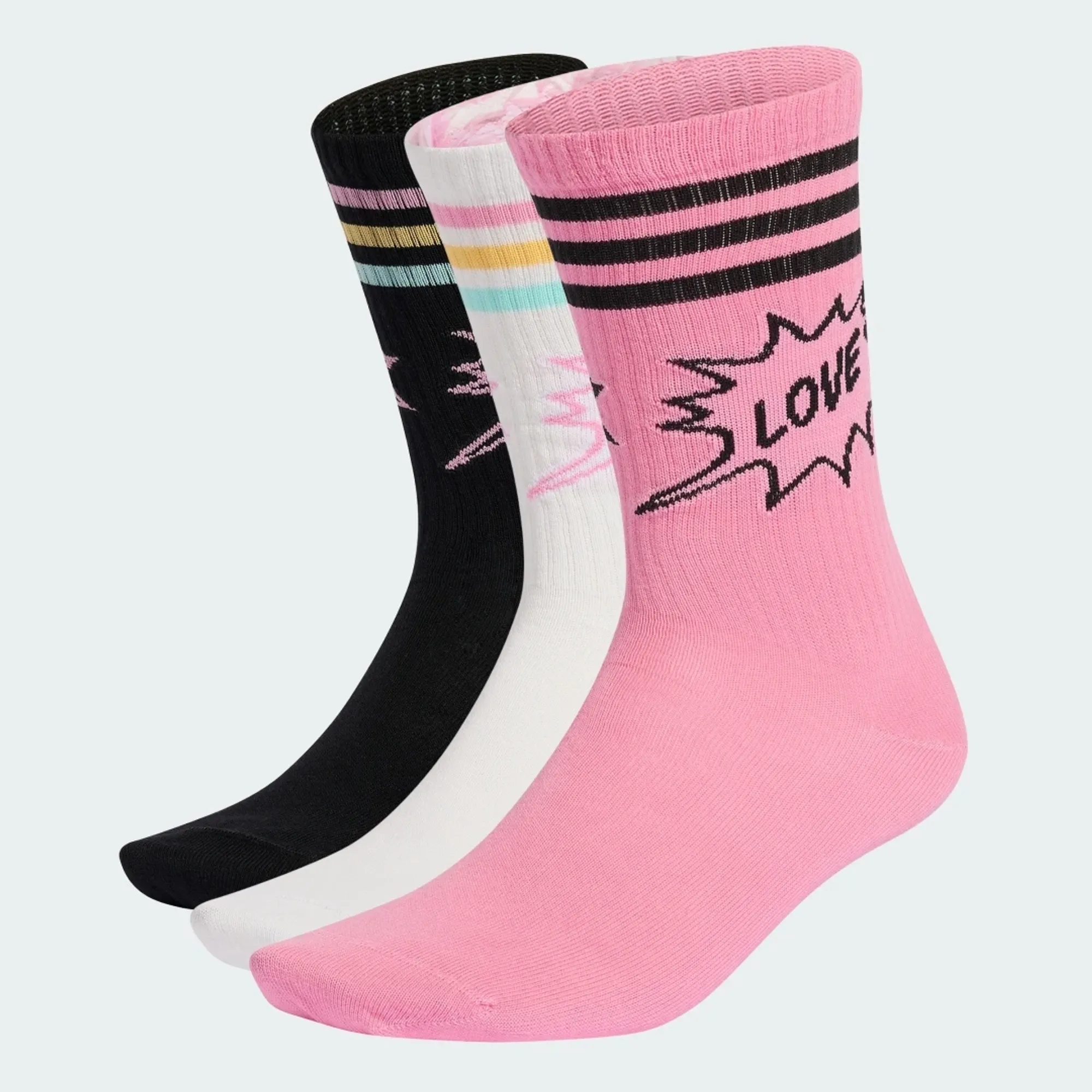 adidas LOVE UNITES CREW SOCKS 3 PAIRS