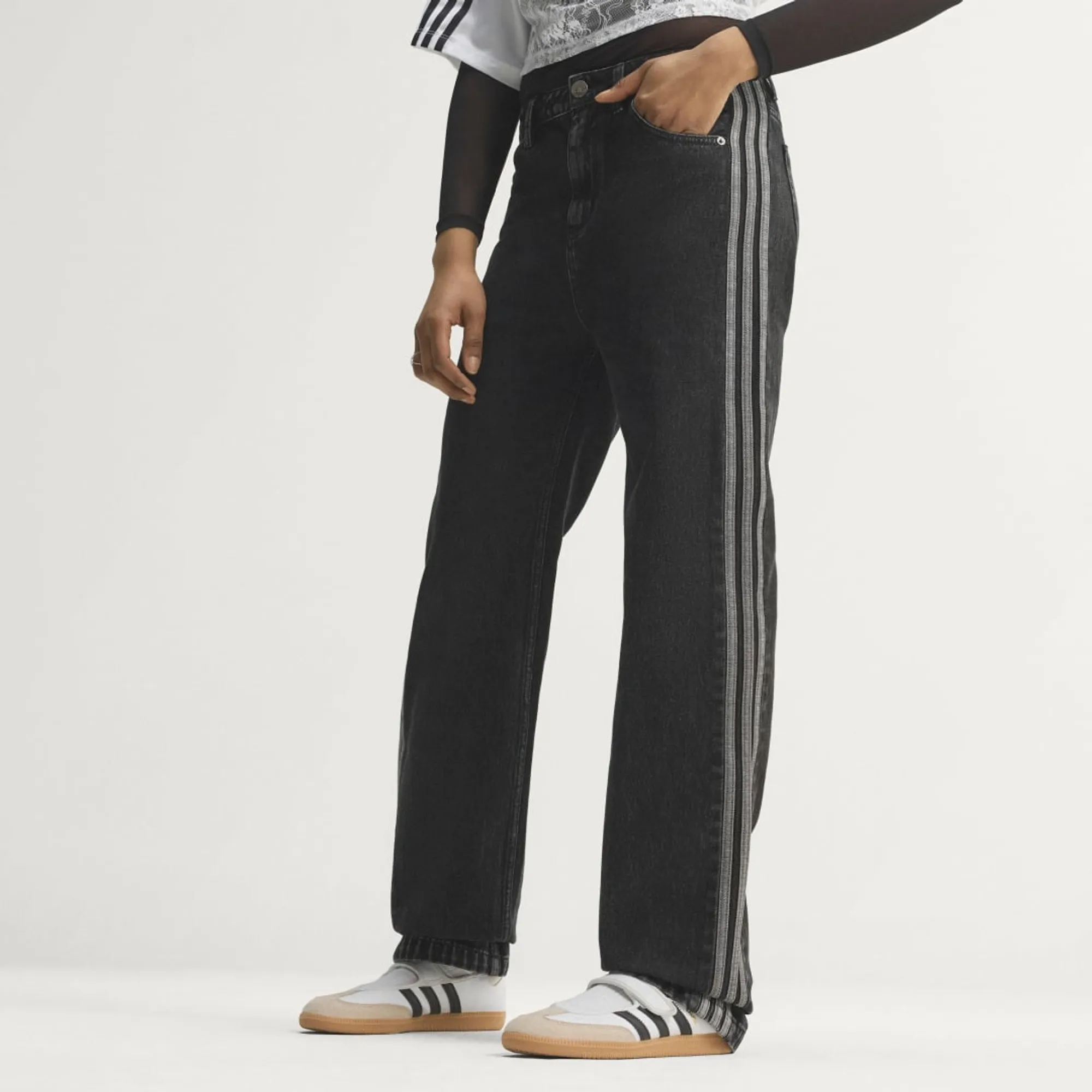 adidas FIREBIRD MID RISE STRAIGHT DENIM PANT