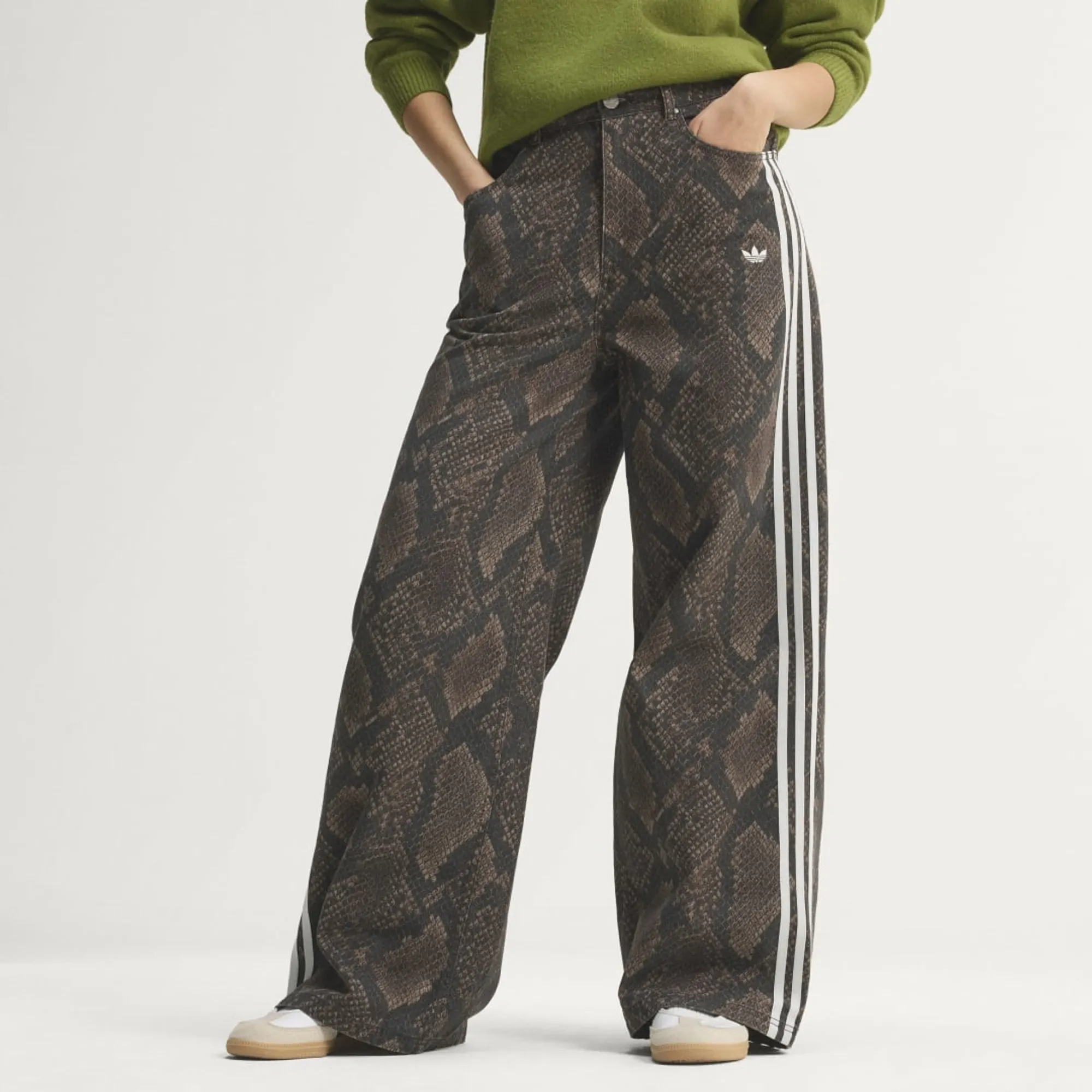 adidas SNAKE PRINT DENIM LOOSE Trousers