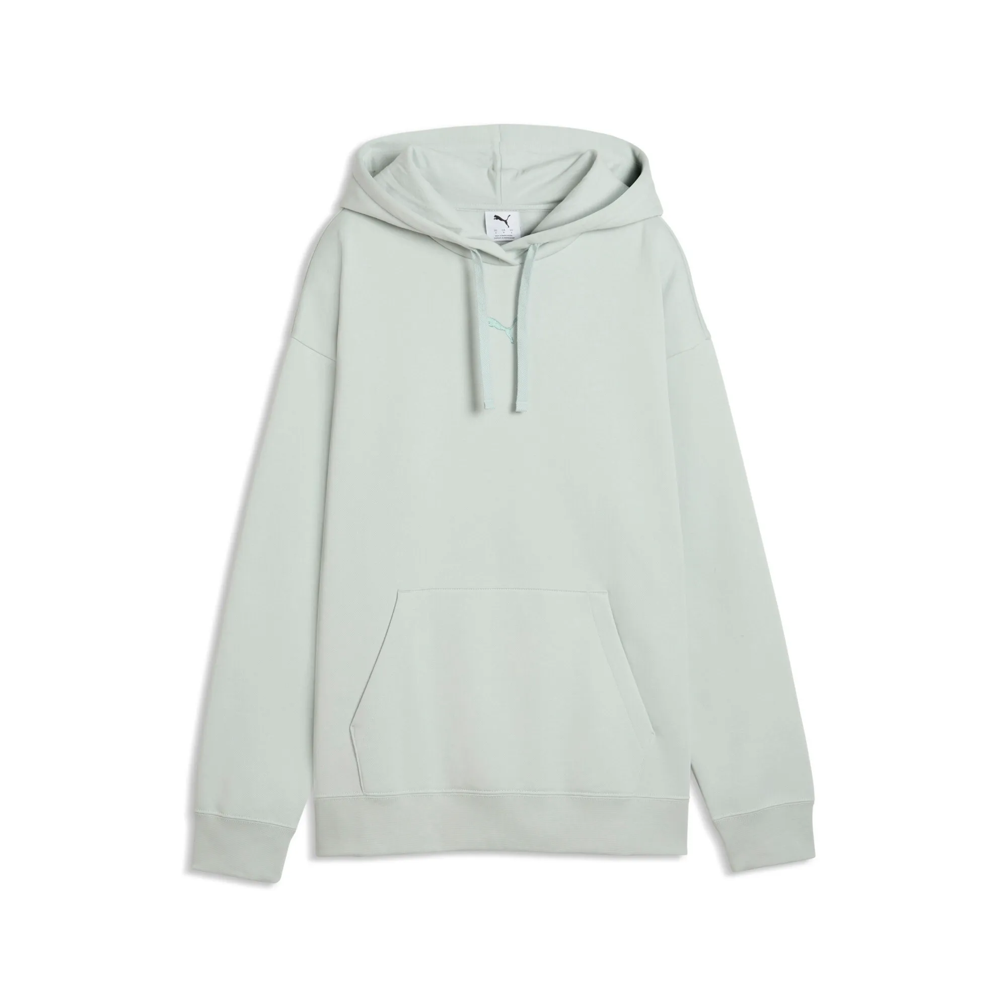 PUMA Essentials Fleece Hoodie Women in Green | Size Large
