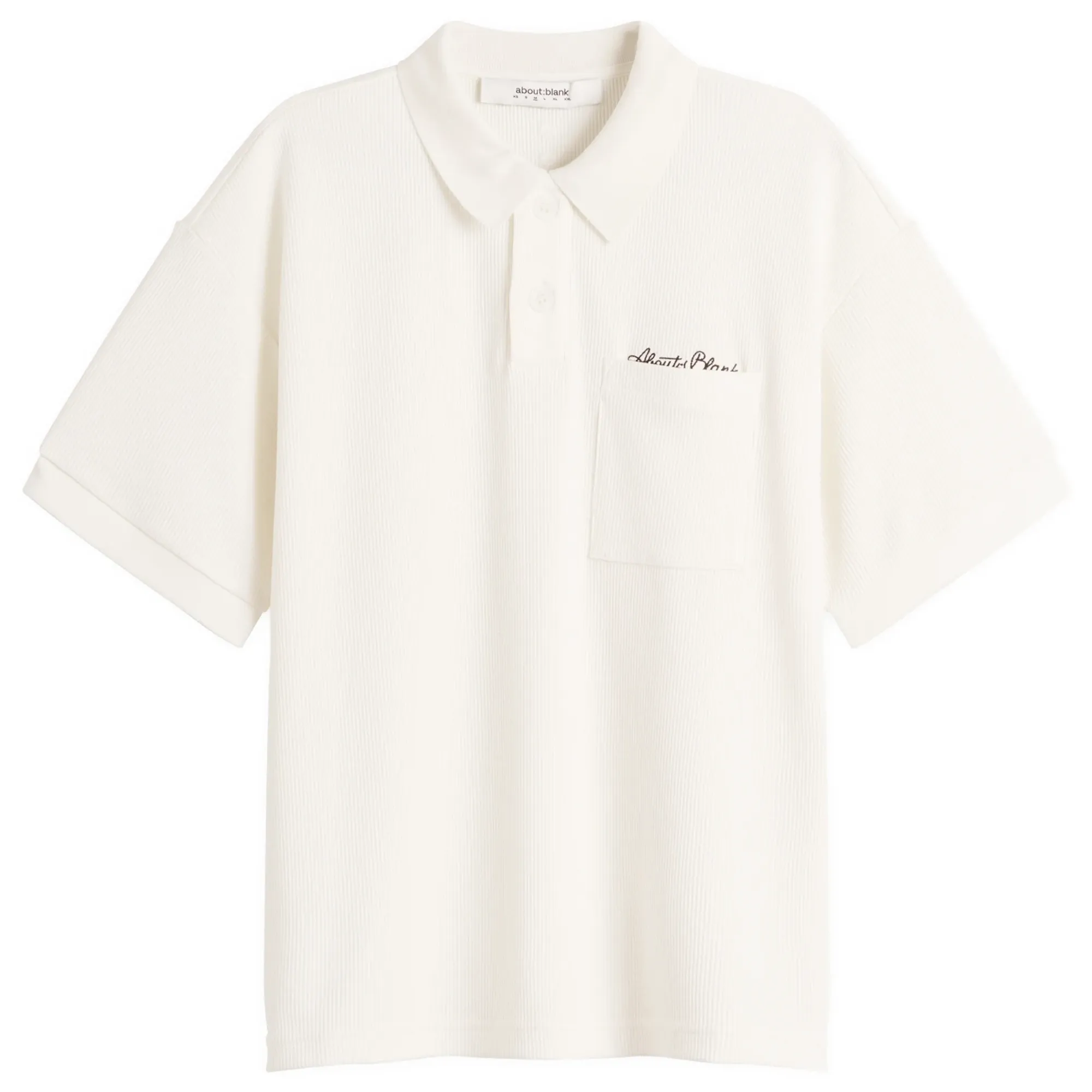 about:blank Men's Script Polo Oat