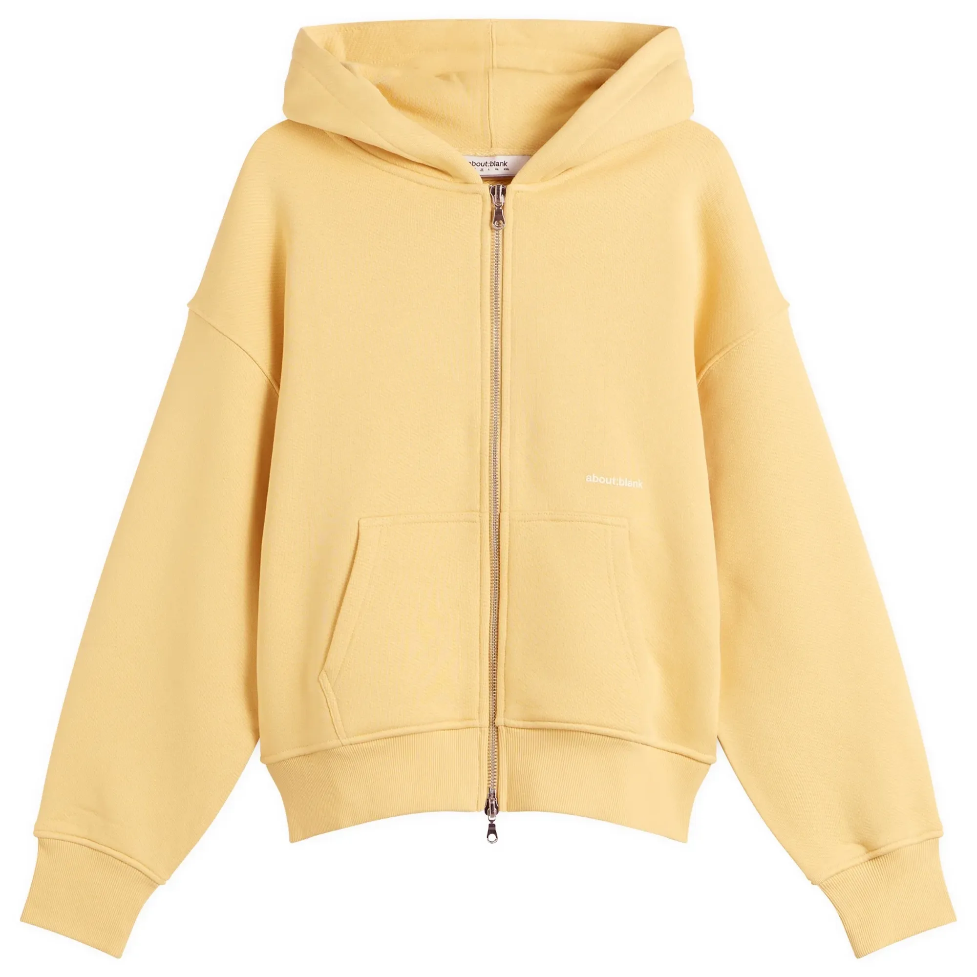 about:blank Men's Box Zip Hoodie Yellow/Ecru