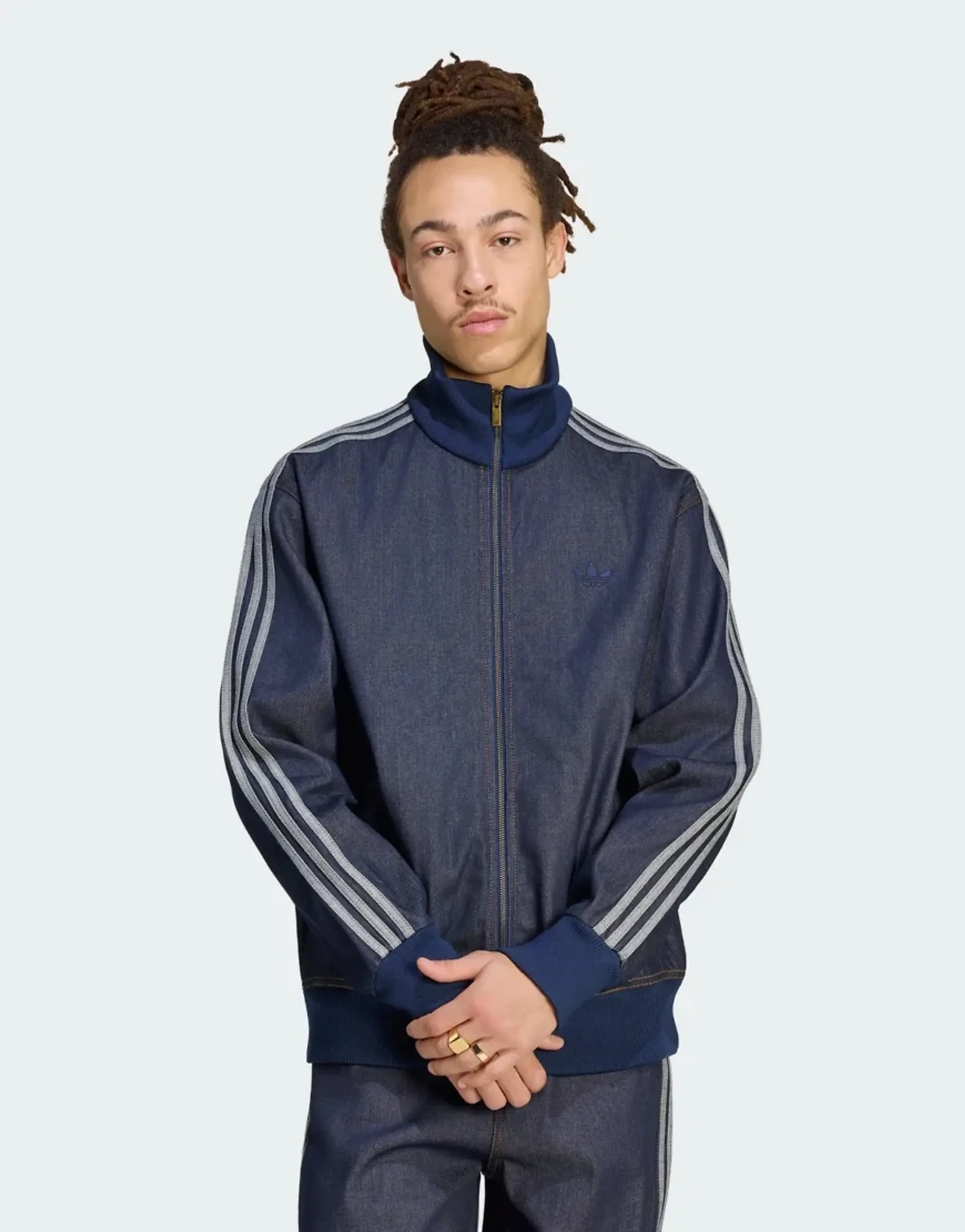 Adidas Originals Firebird Adicolor Raw Track Denim Jacket
