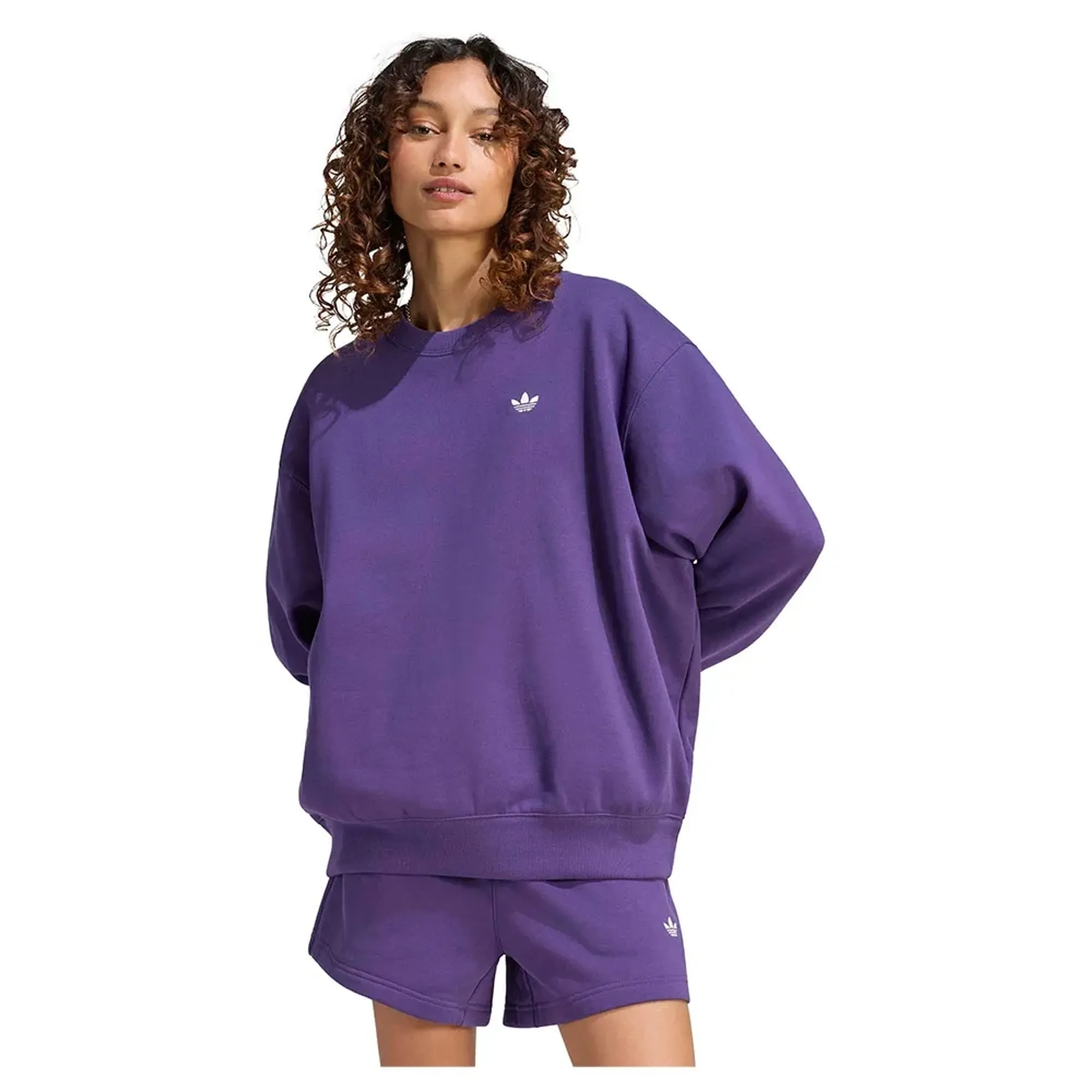 Adidas Originals Essentials Crew Long Fleece Oversized Sweatshirt