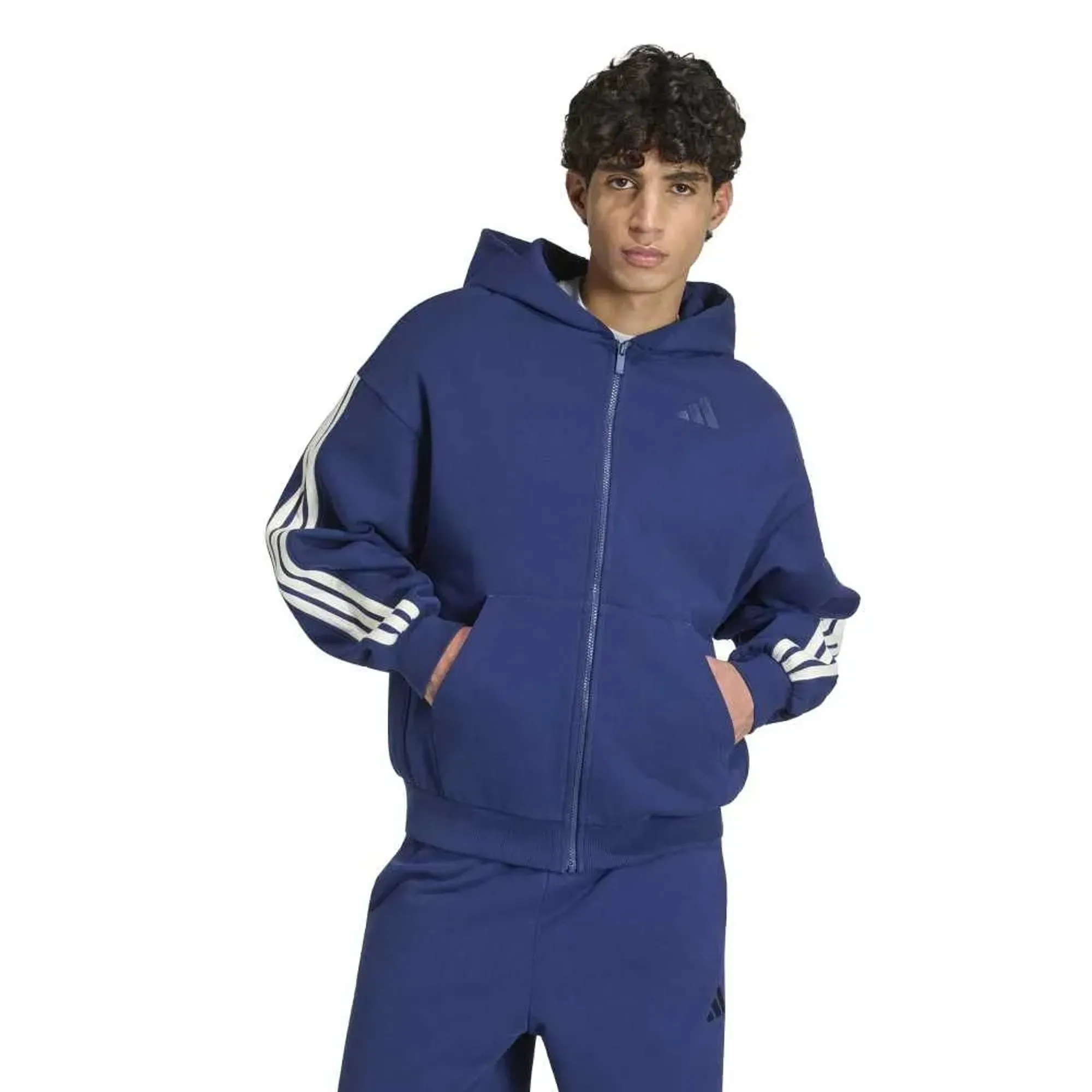 Adidas Kit 3 Stripes Full Zip Sweatshirt