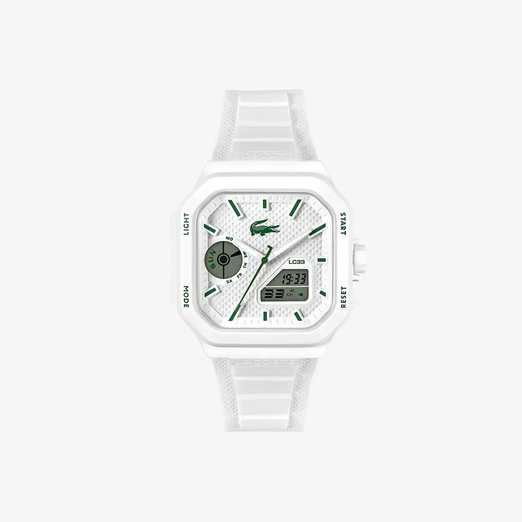 Lacoste LC33 Analog and Digital Square Silicone Watch - Colour