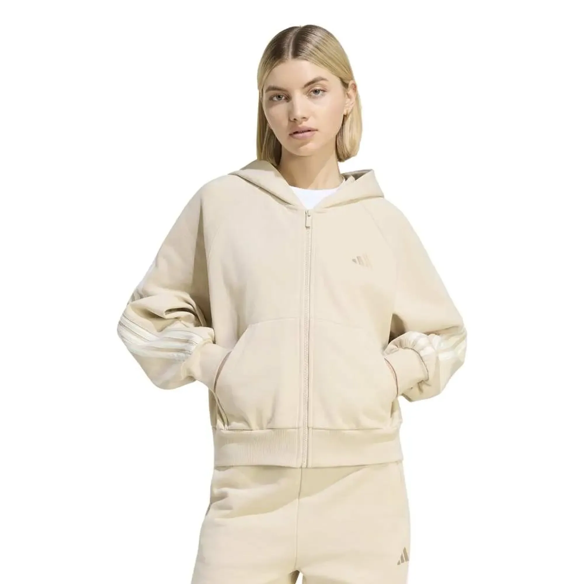 Adidas Kit 3 Stripes Full Zip Sweatshirt