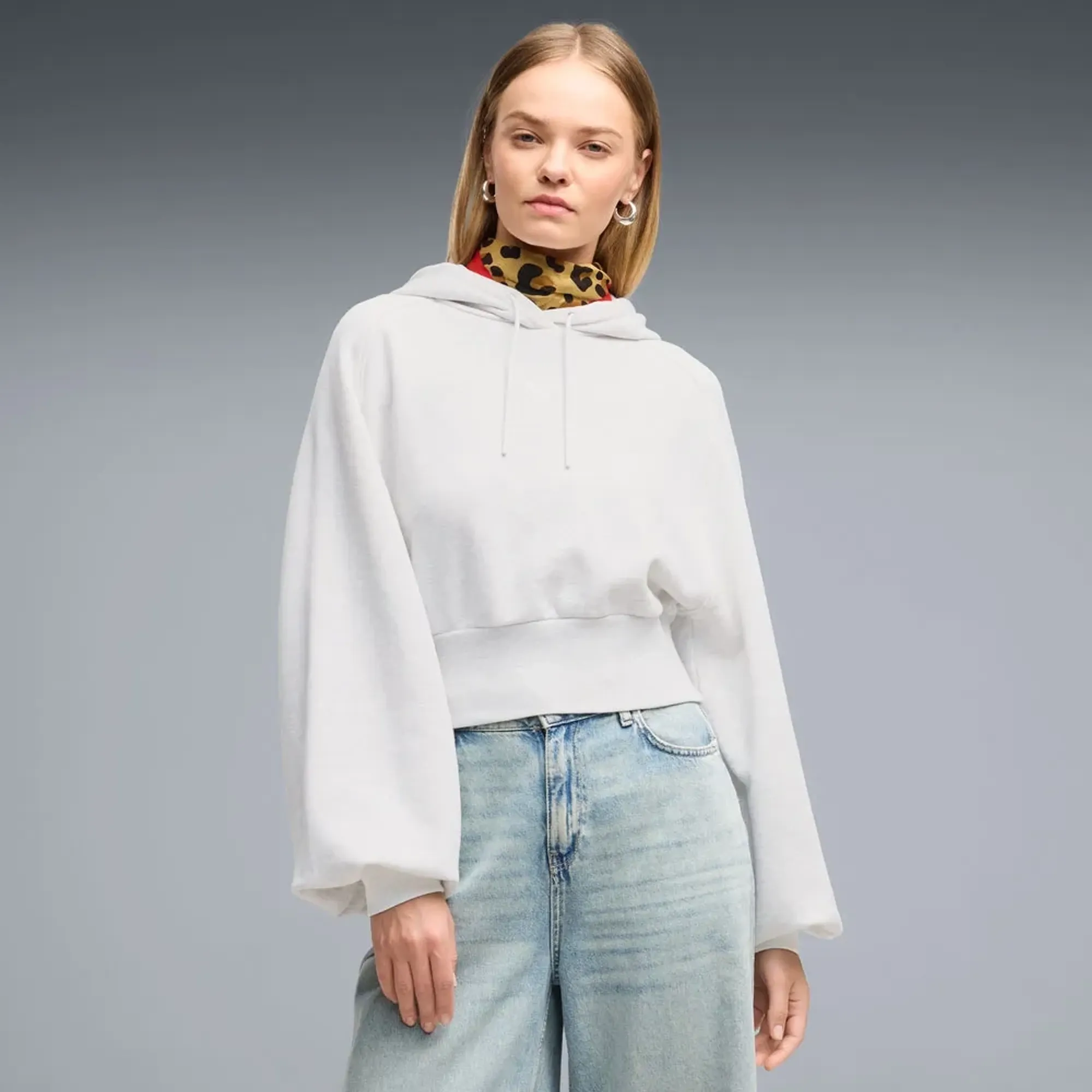 Puma Select Essential Cropped Balloon Sleeve Hoodie