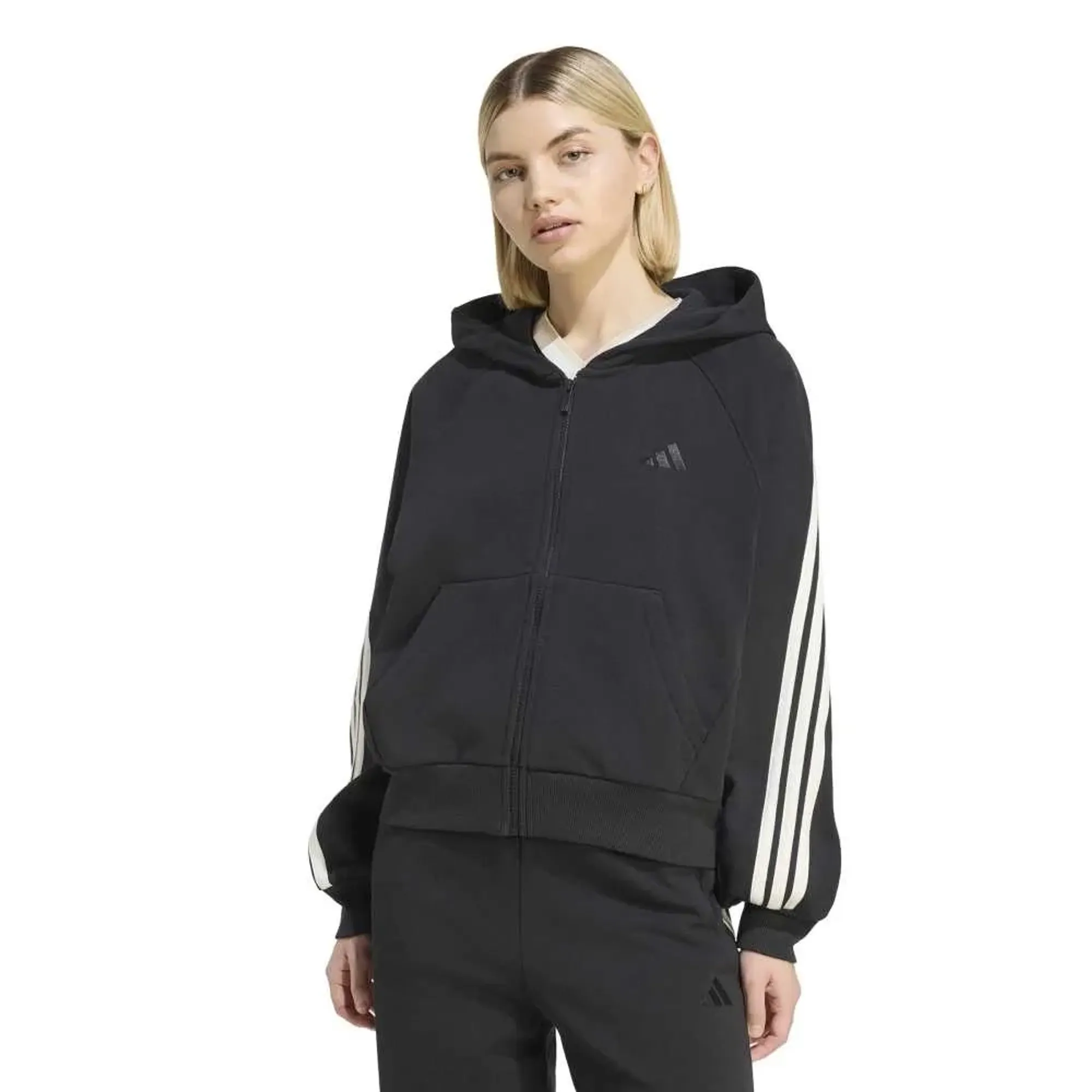 Adidas Kit 3 Stripes Full Zip Sweatshirt