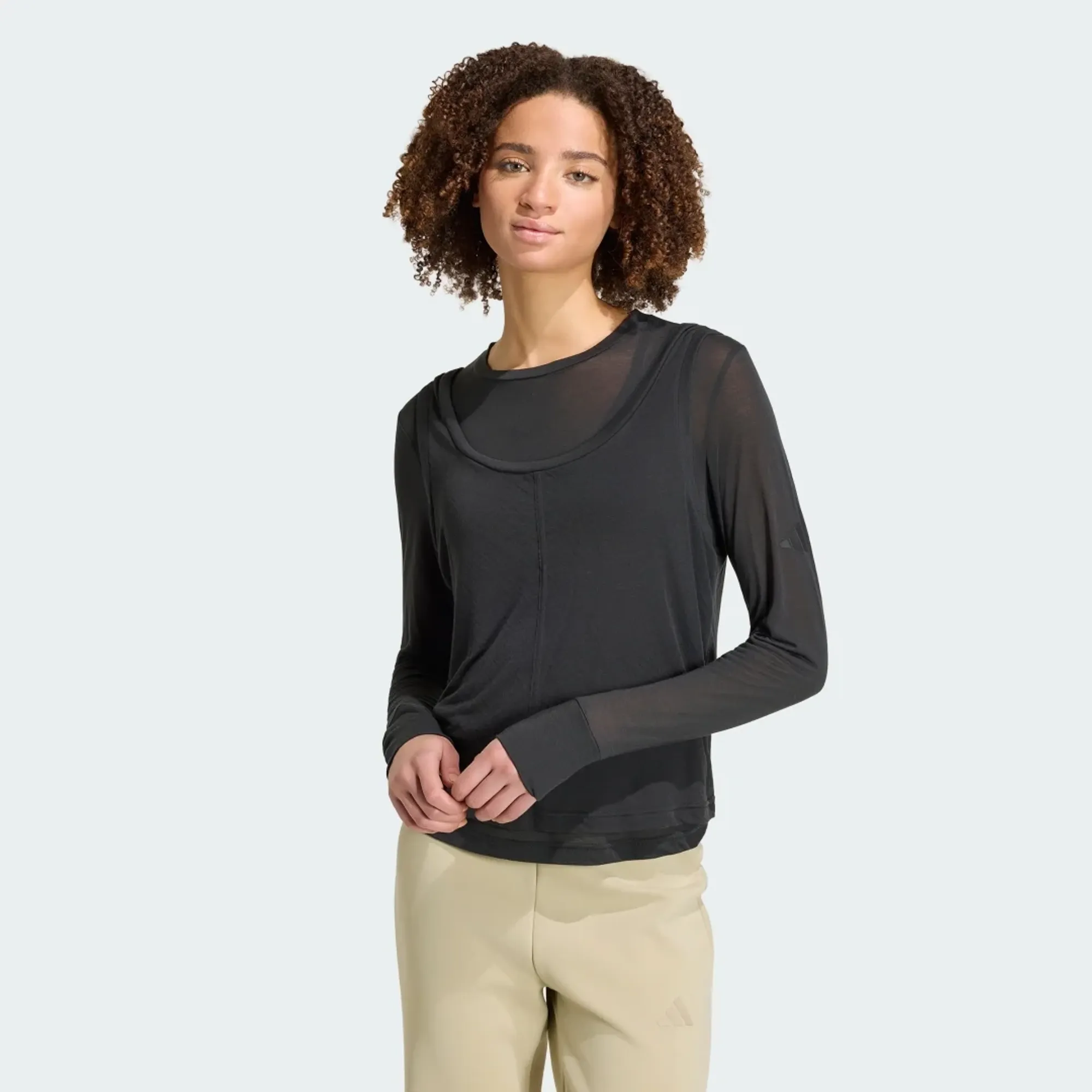 adidas SOFT LUX SHEER LONG-SLEEVE Top