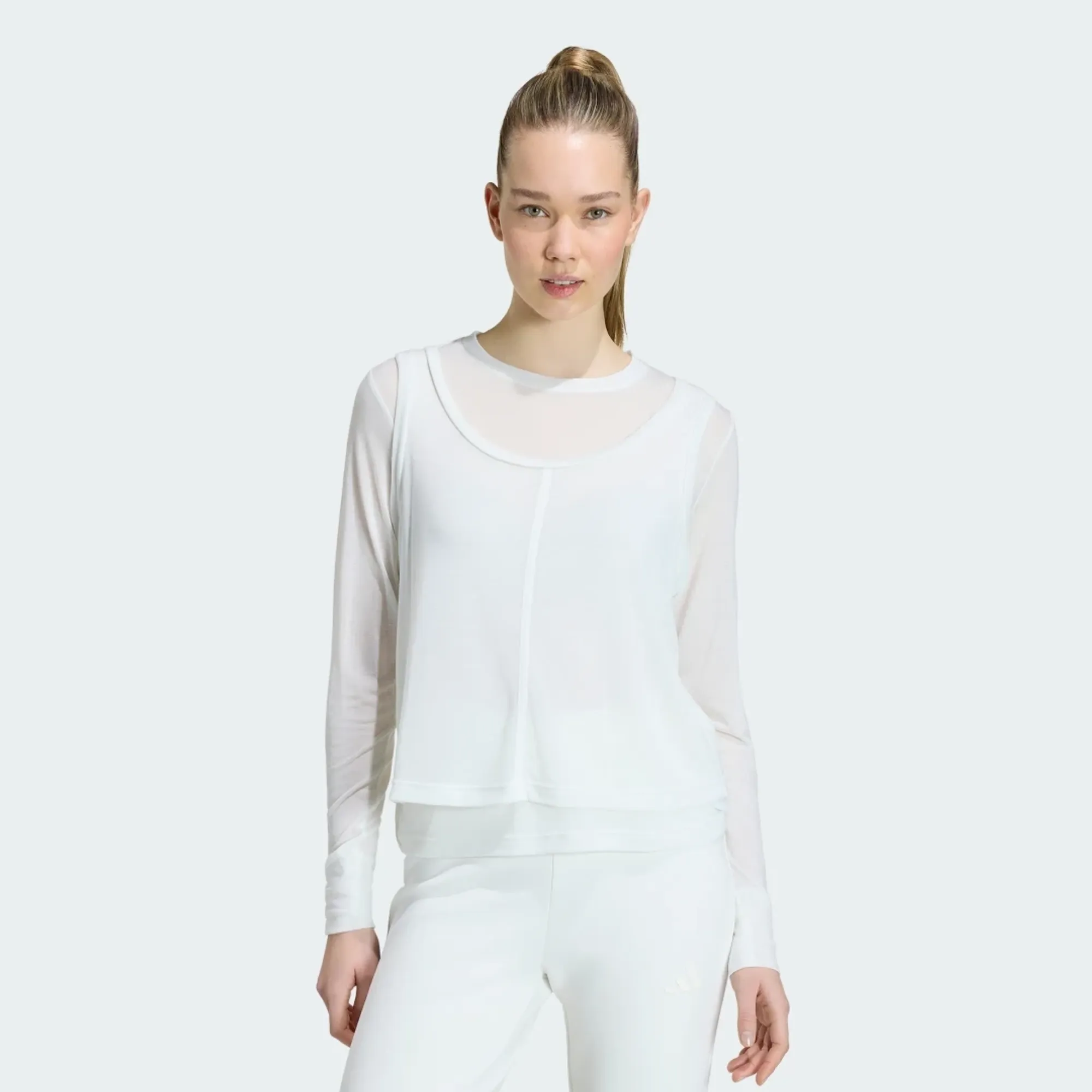adidas SOFT LUX SHEER LONG-SLEEVE Top
