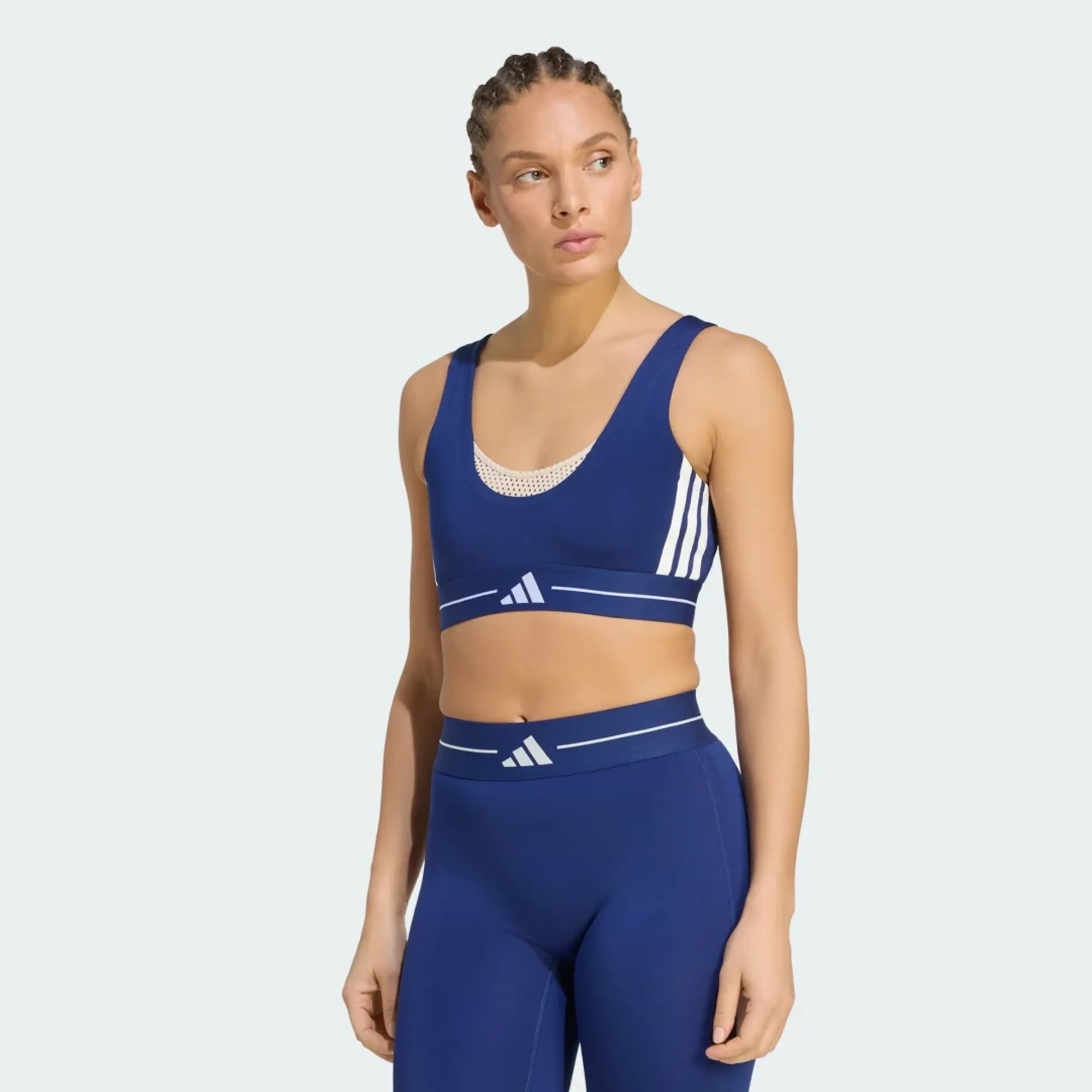 adidas Hyperglam 3-Stripes Color Block Light Support Bra