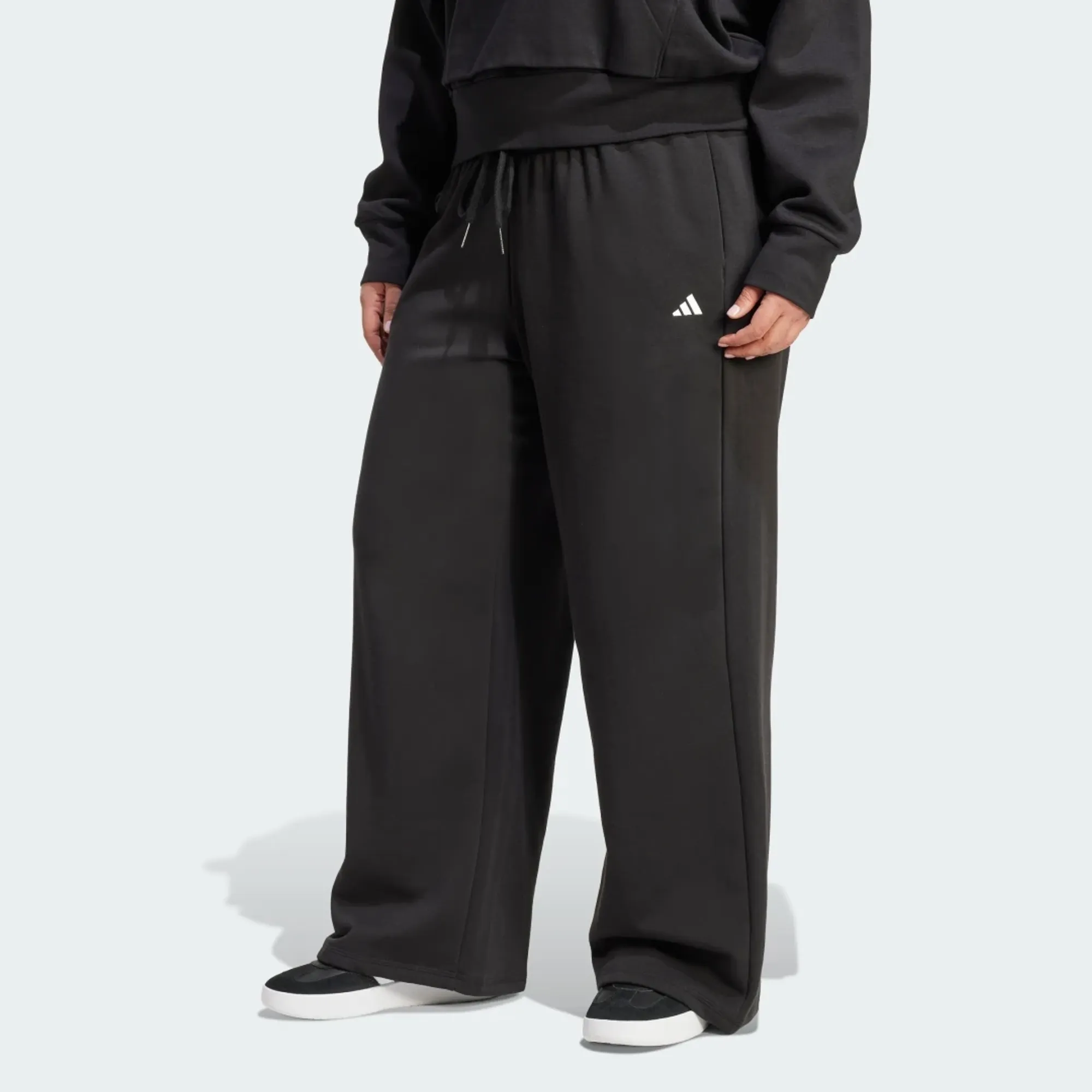 adidas Essentials Small Logo Feel Cozy Open-Hem Pants