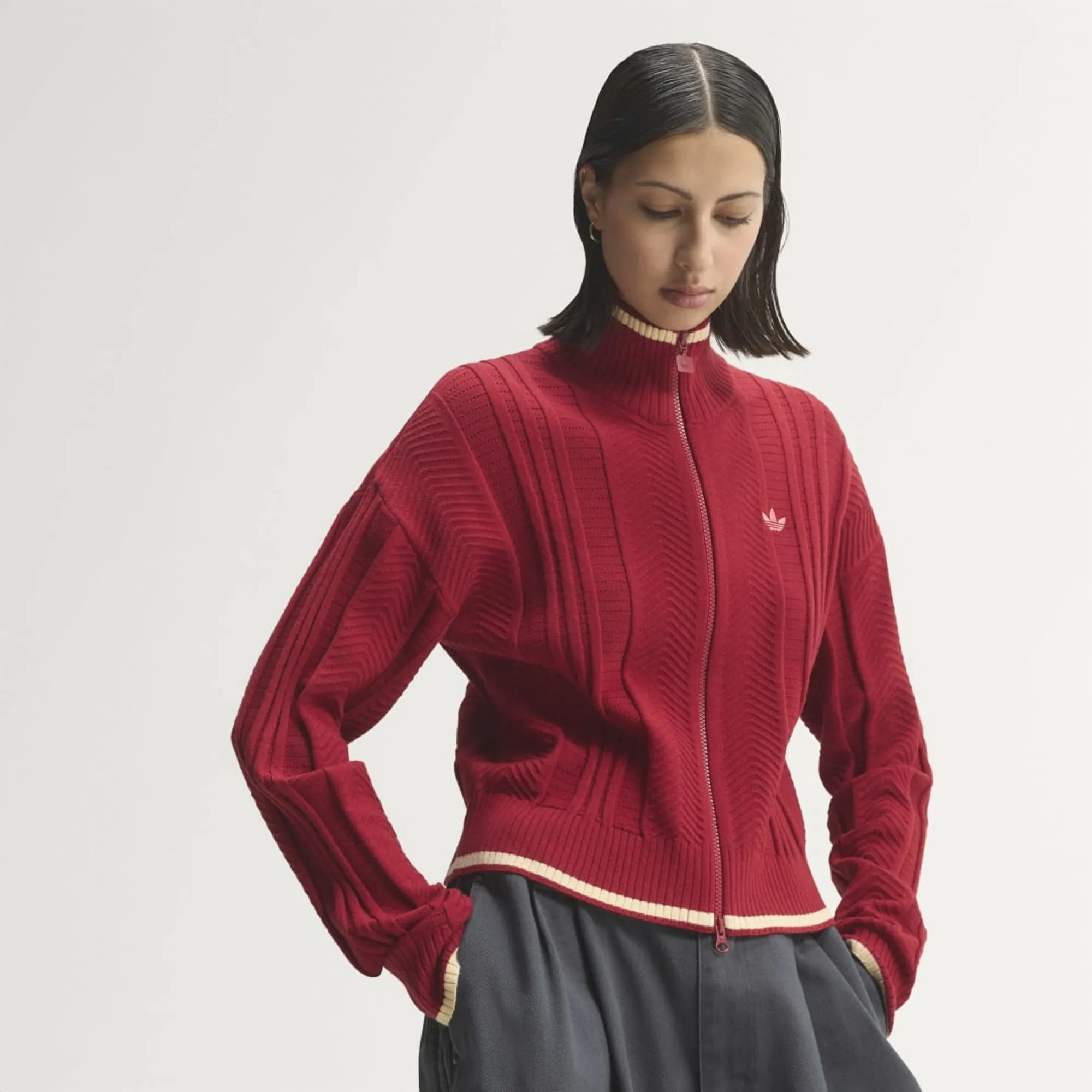 adidas CABLE KNIT FIREBIRD TRACK TOP