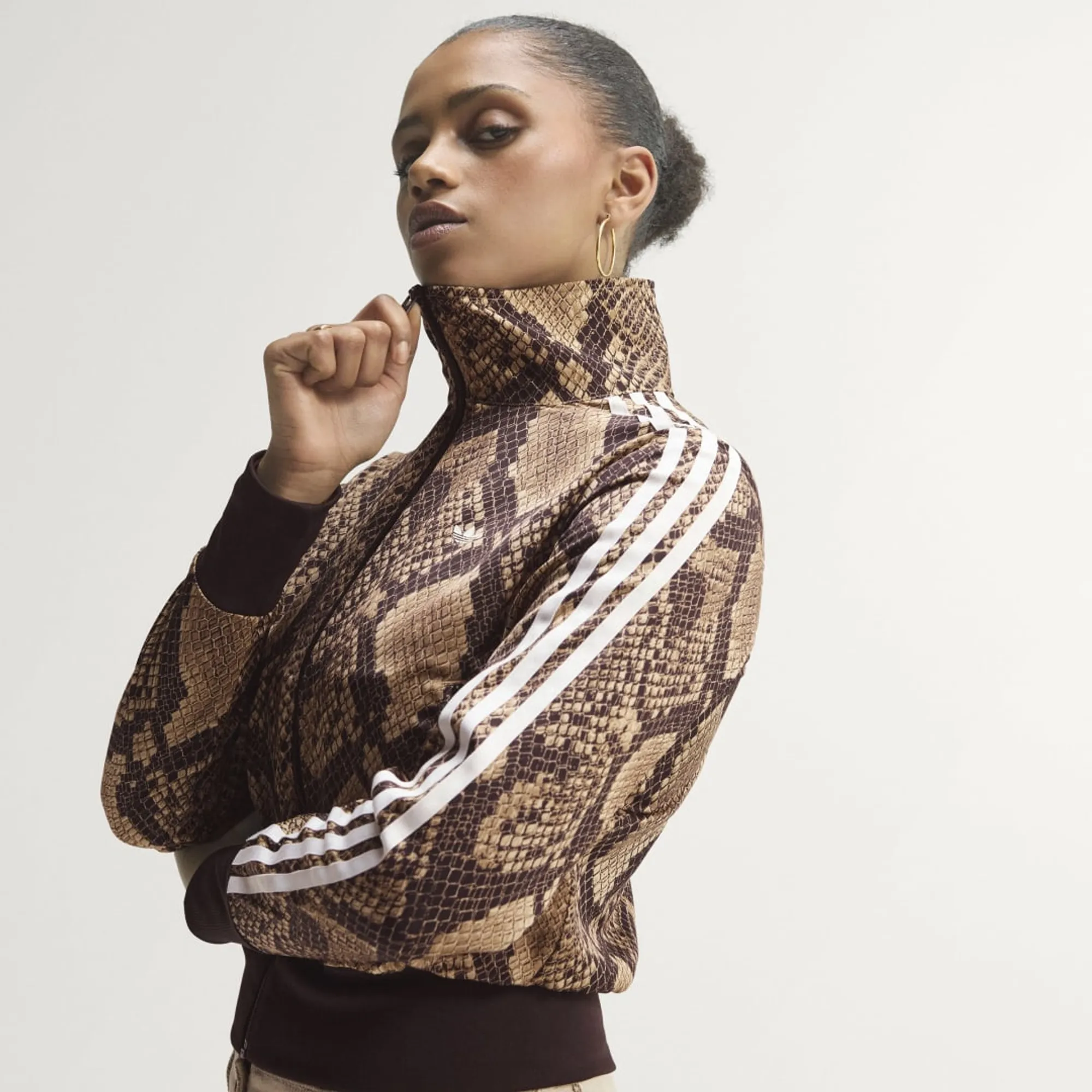 adidas SATIN SNAKE PRINT FIREBIRD TRACK JACKET