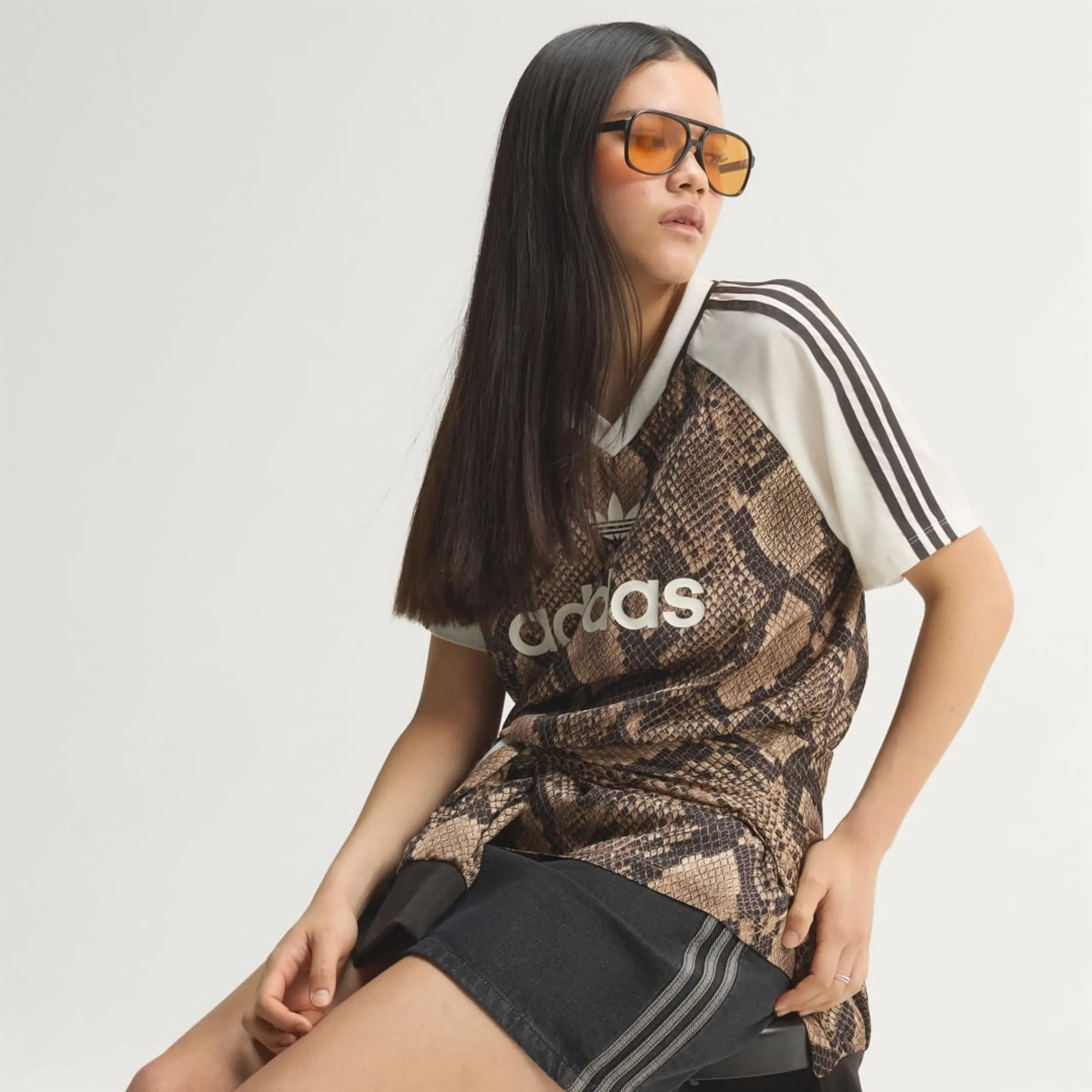 adidas SNAKE PRINT SATIN JERSEY
