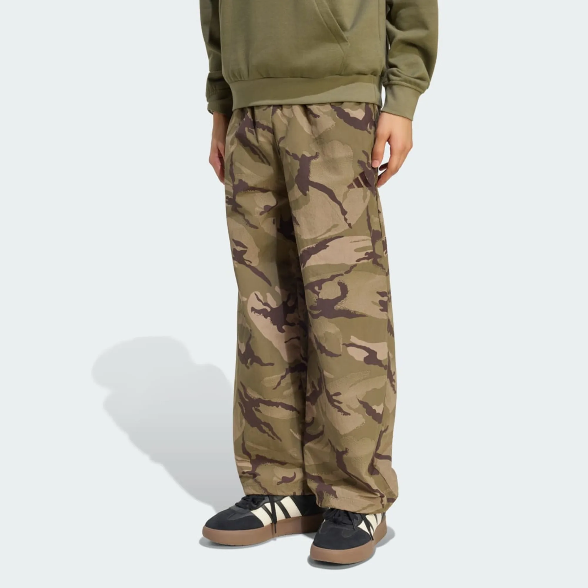 adidas Seasonal Essentials Camo Woven Parachute Tracksuit Bottoms
