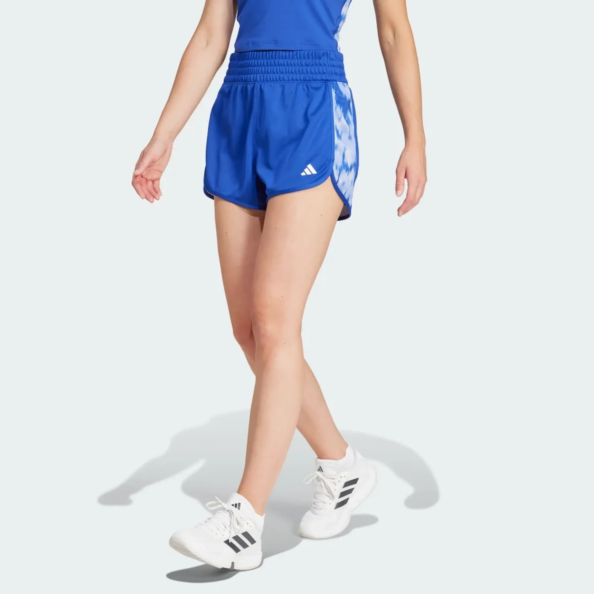 adidas Pacer Training Essentials Allover Print Flower Tie-Dye Knit Shorts