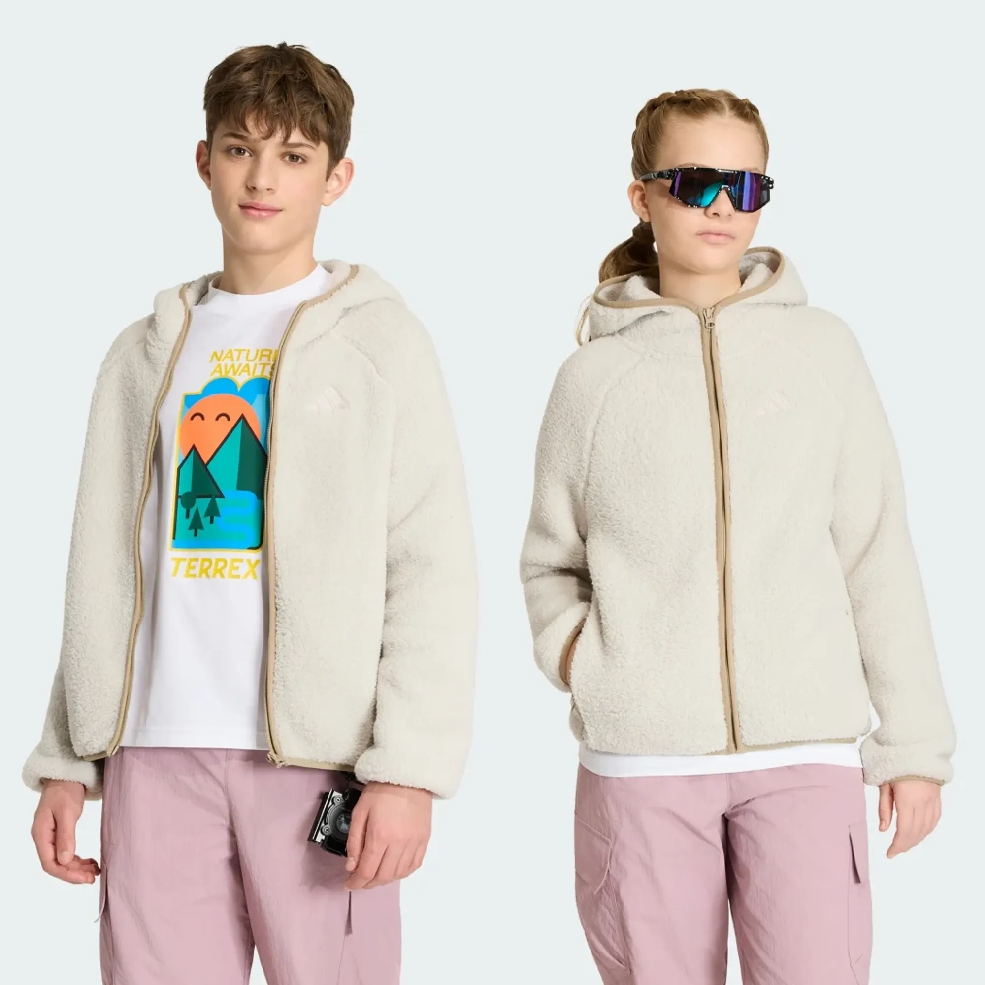 adidas Terrex Kids Xploric Full-zip Hooded Fleece Jacket