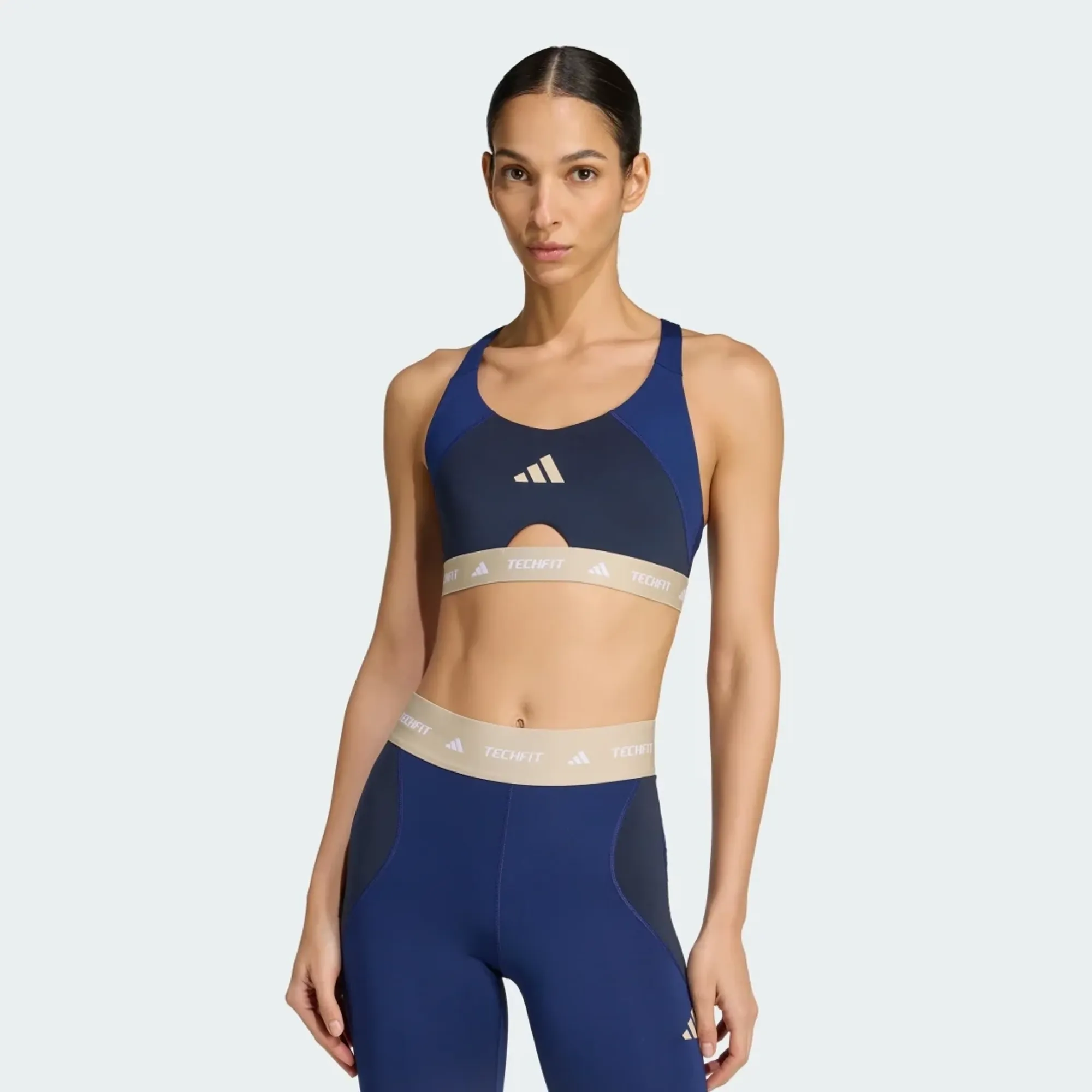 adidas TECHFIT Workout Color Block Medium Support Bra