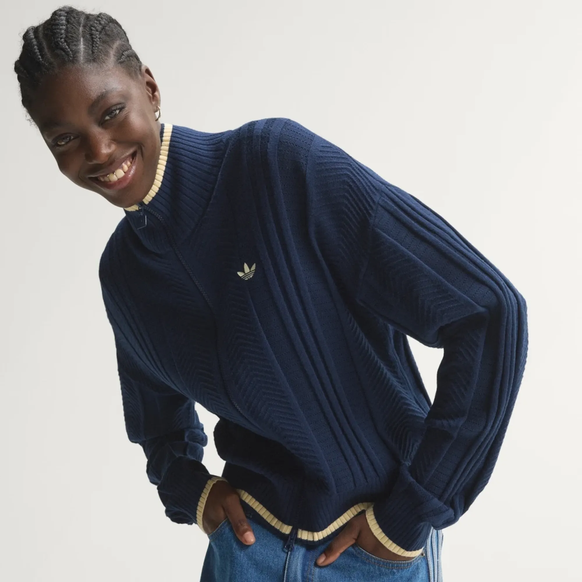 adidas CABLE KNIT FIREBIRD TRACK TOP