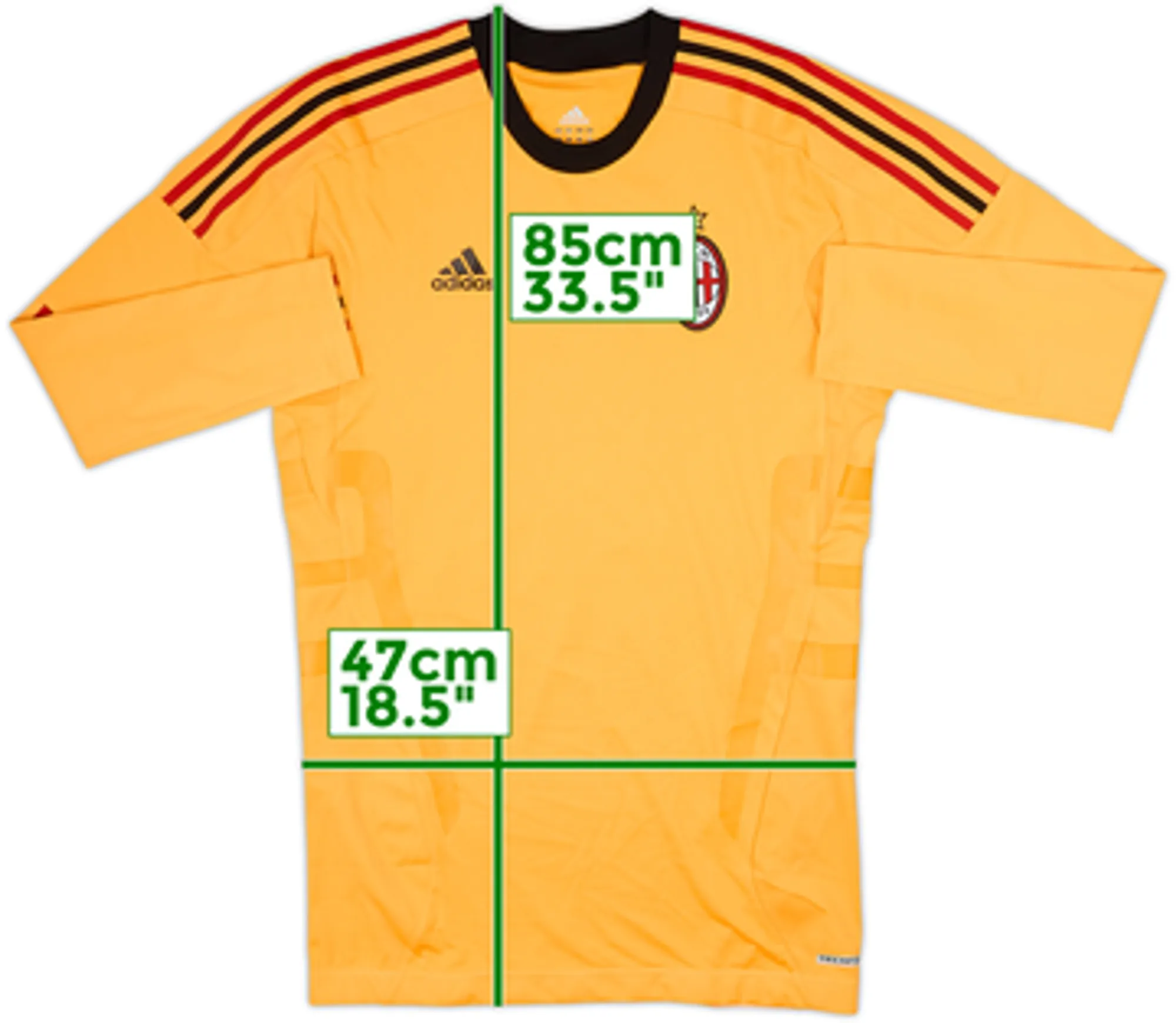 2011-12 AC Milan Player Issue TechFit GK Shirt - 7/10 - (XL)