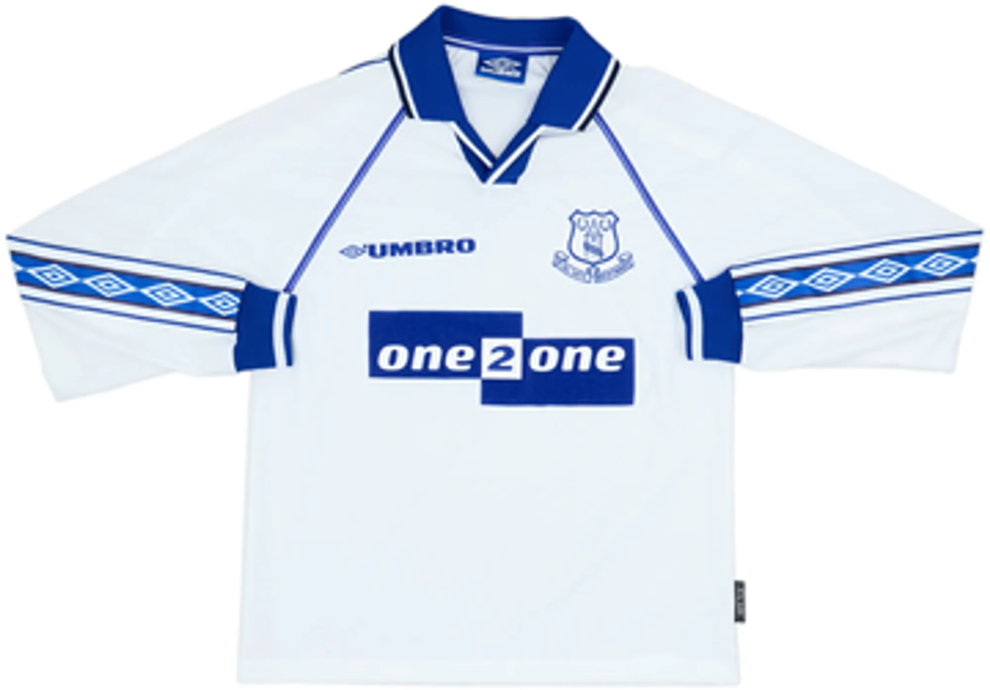 1998-99 Everton Away L/S Shirt Collins #7 - 6/10 - (Y)