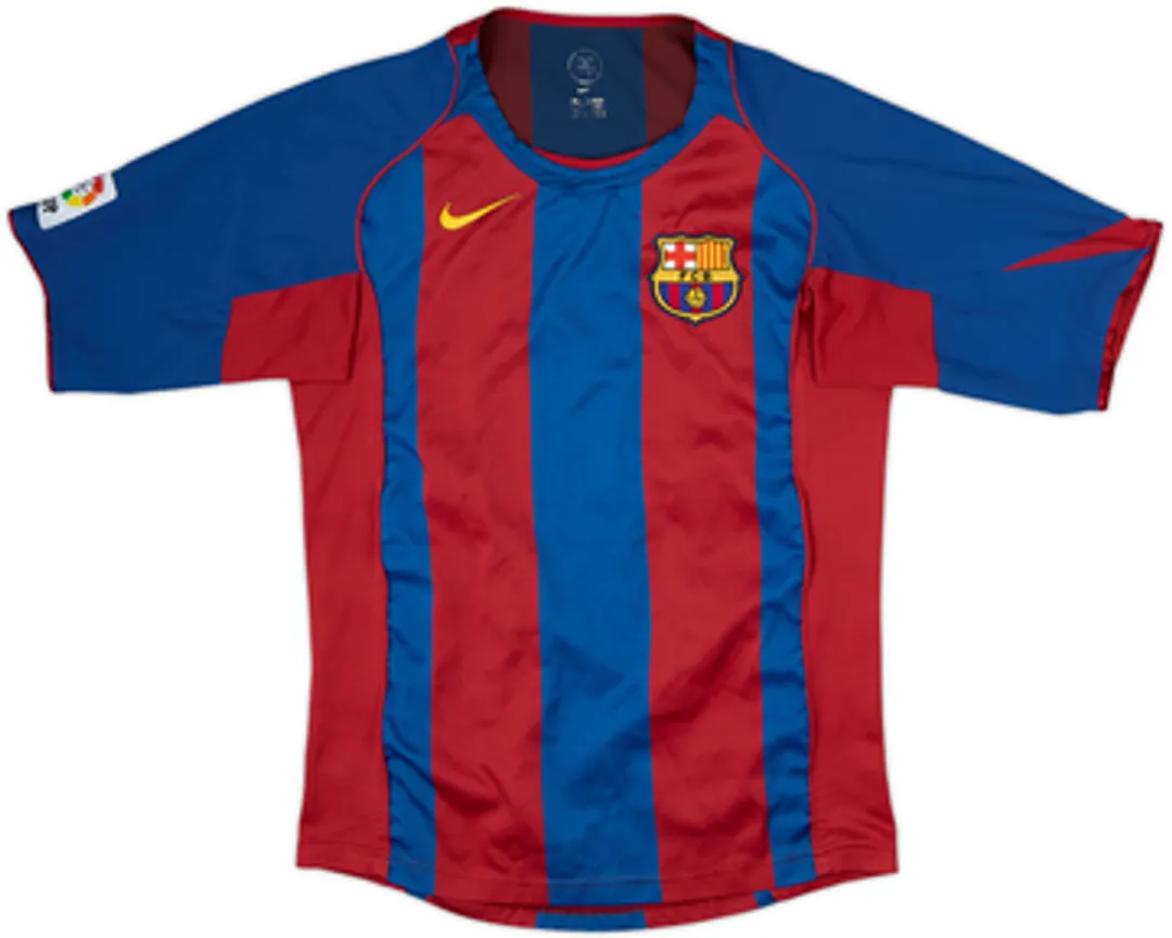 2004-05 Barcelona Home Shirt Larsson #7 - 7/10 - (S