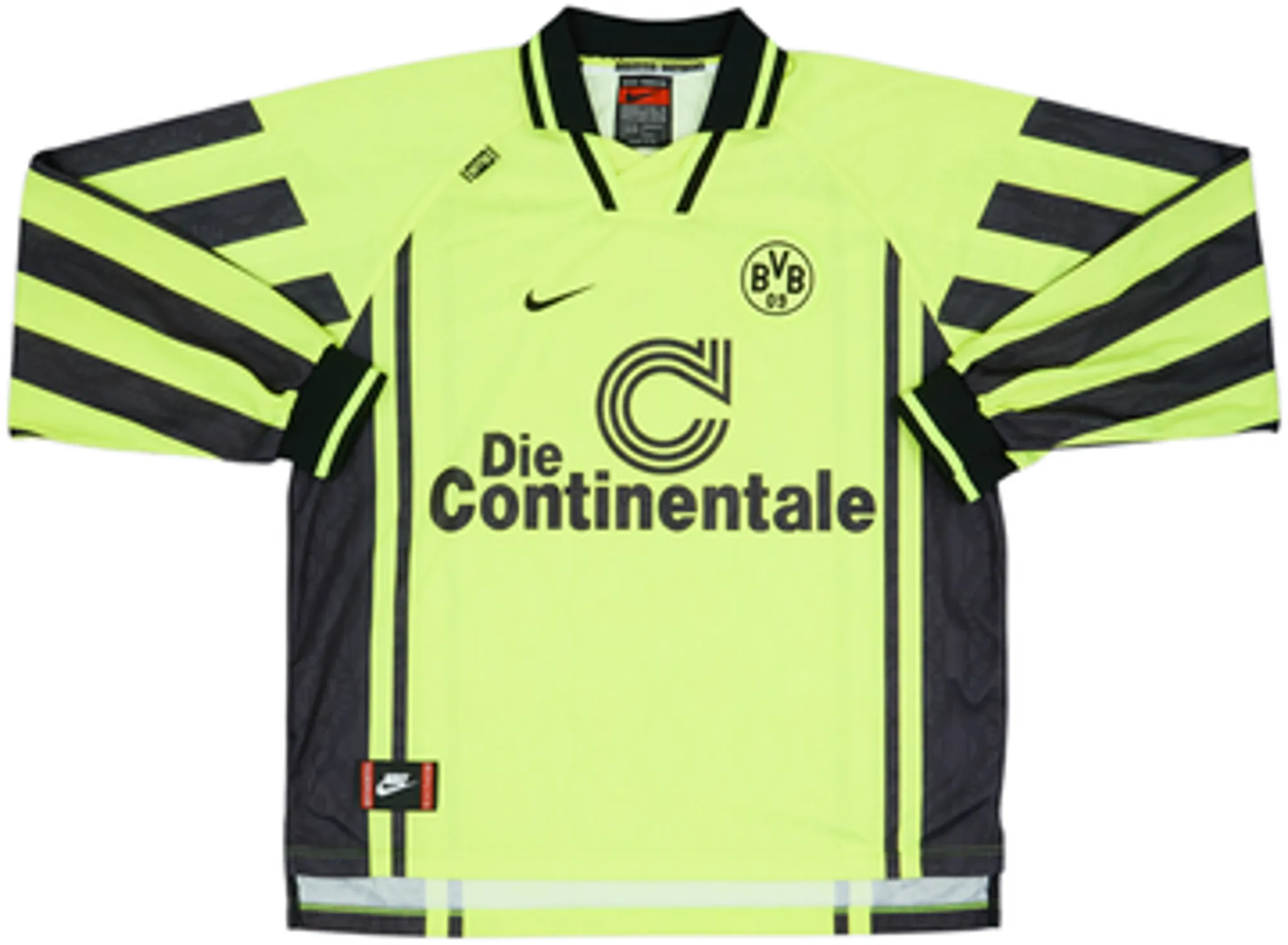 1996-97 Borussia Dortmund Home L/S Shirt Kohler #15 - 8/10 - (XXL)