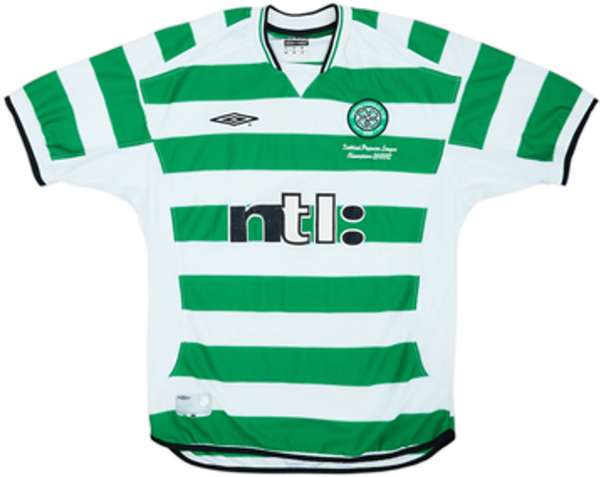 2001-03 Celtic 'Champions' Home Shirt Larsson #7 - 8/10 - (M)