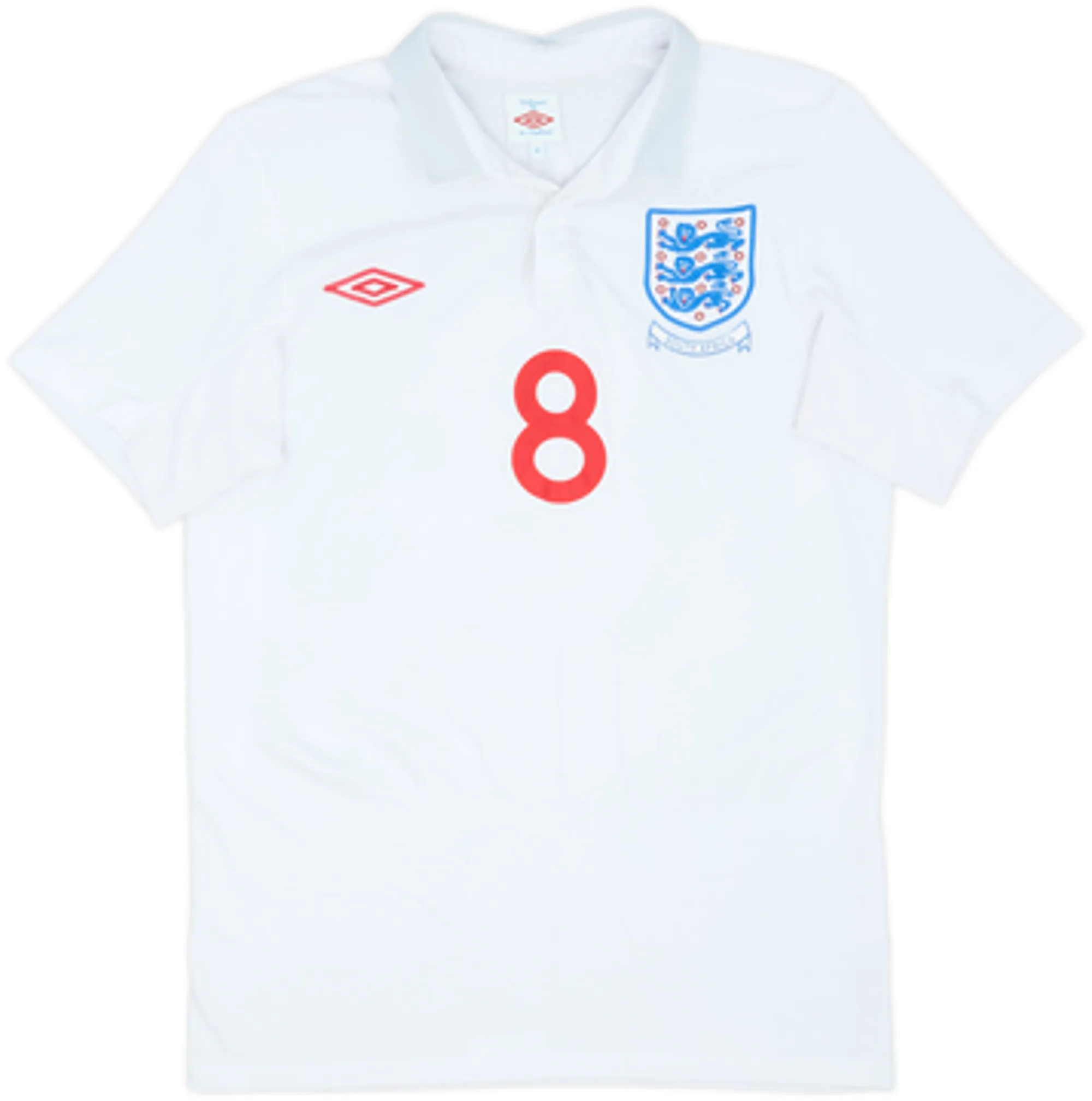 2009-10 England 'South Africa' Home Shirt Lampard #8 - 5/10 - (S)