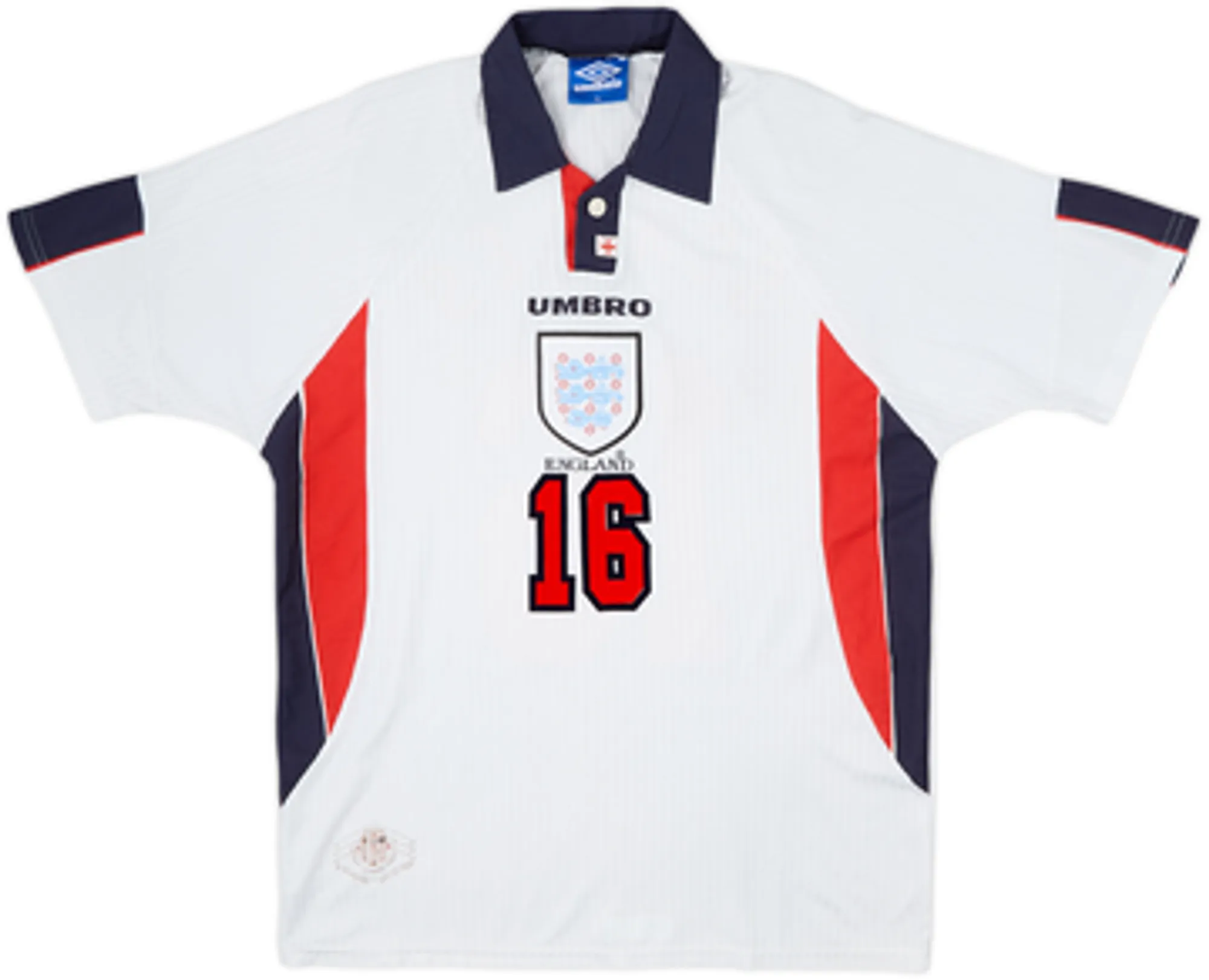 1997-99 England Home Shirt Scholes #16 - 7/10 - (L)