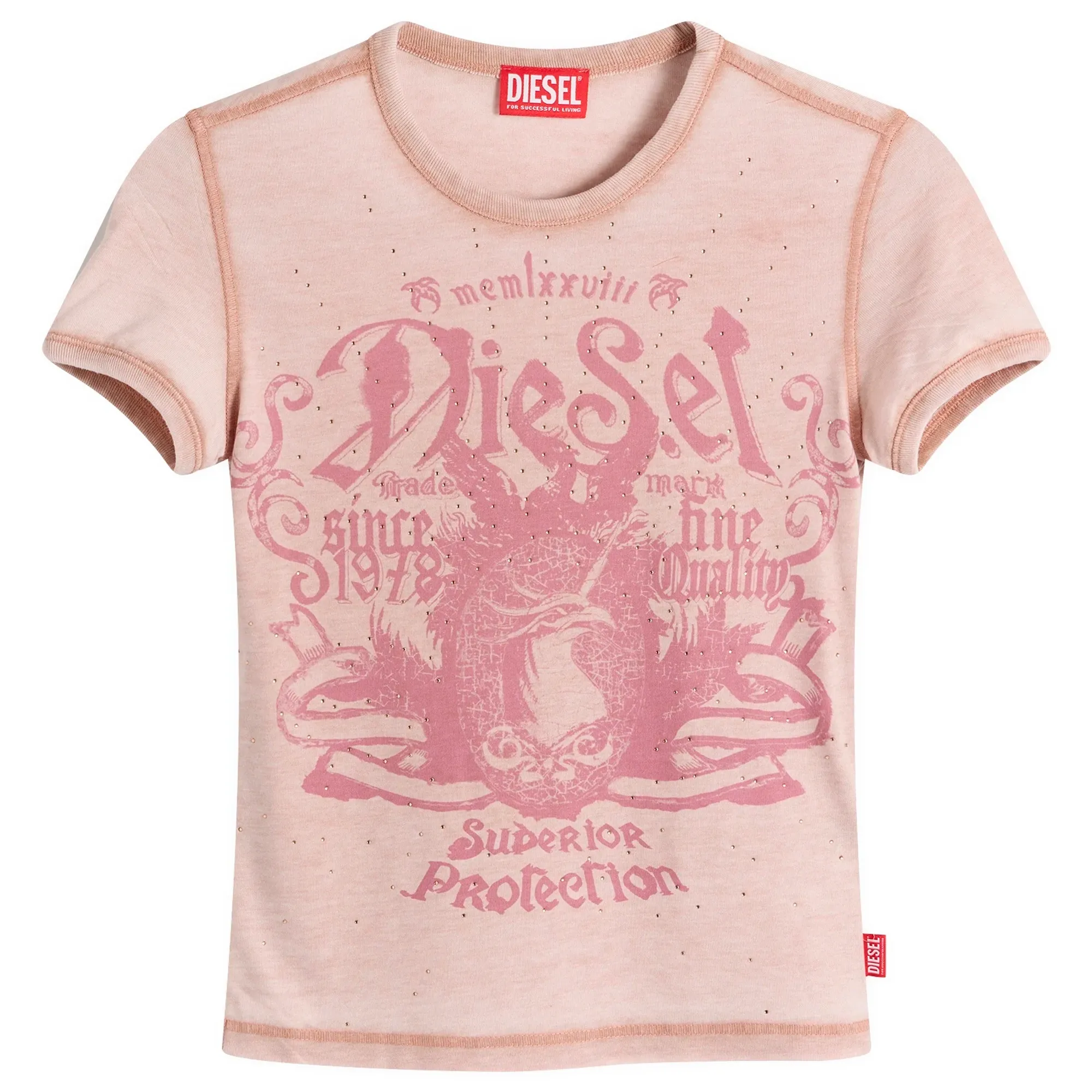 Diesel Women's T-Uncuties Baby T-Shirt Pink