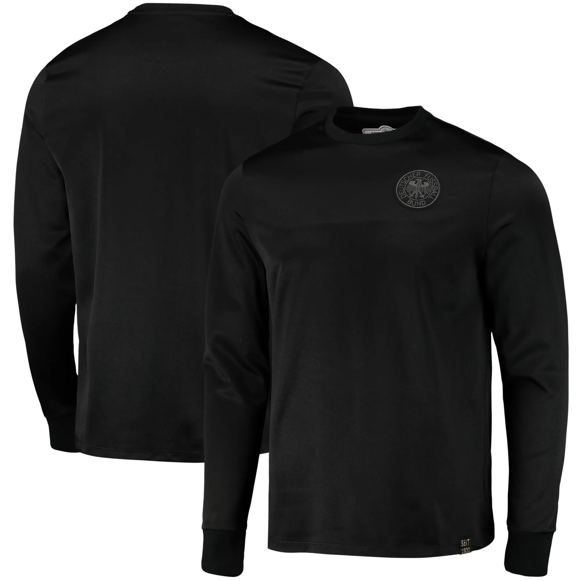 DFB 1974 Retro Long Sleeve Captain Home Shirt - Black - Unisex
